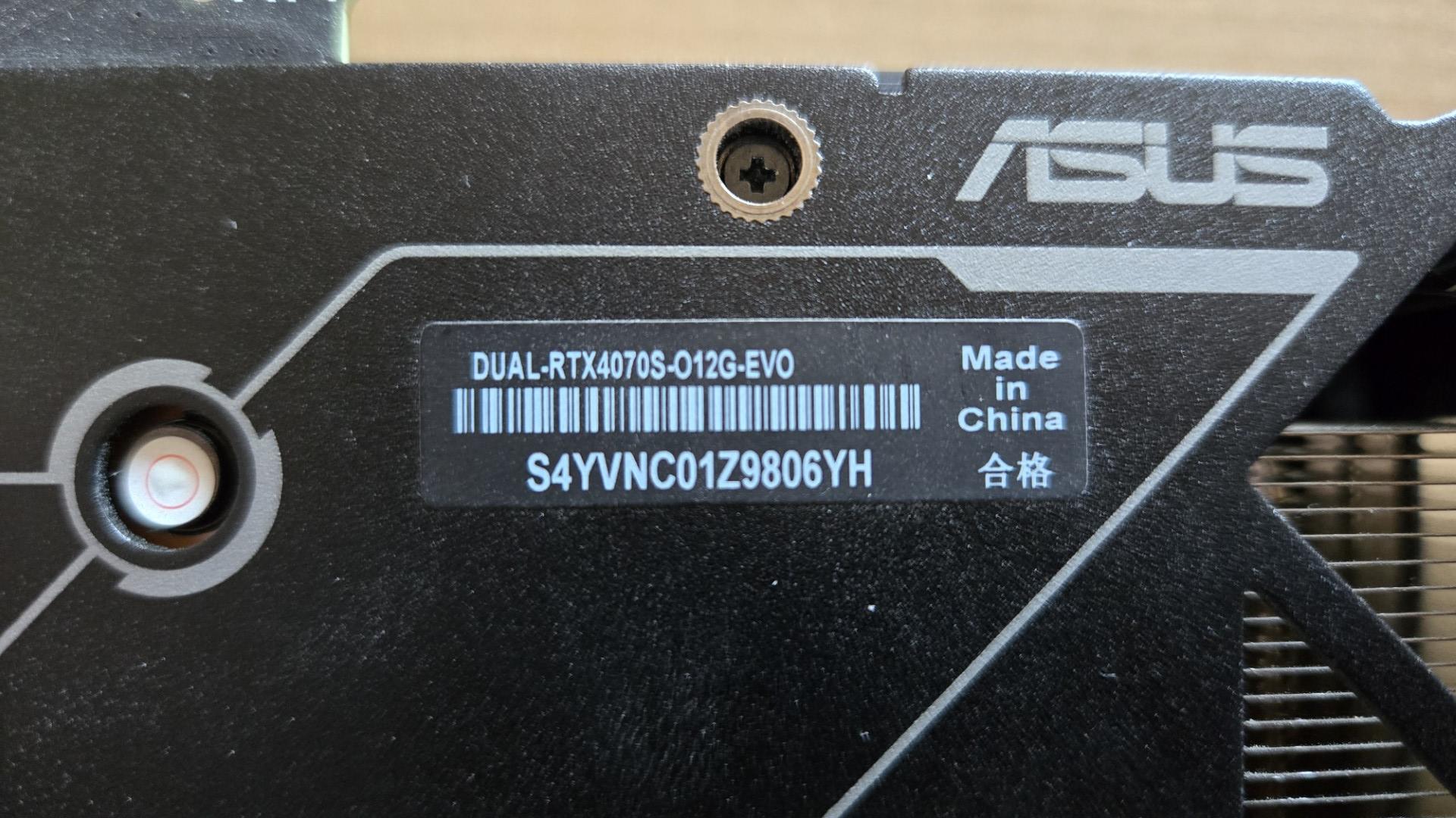 Asus DUAL EVO OC GeForce RTX 4070 SUPER