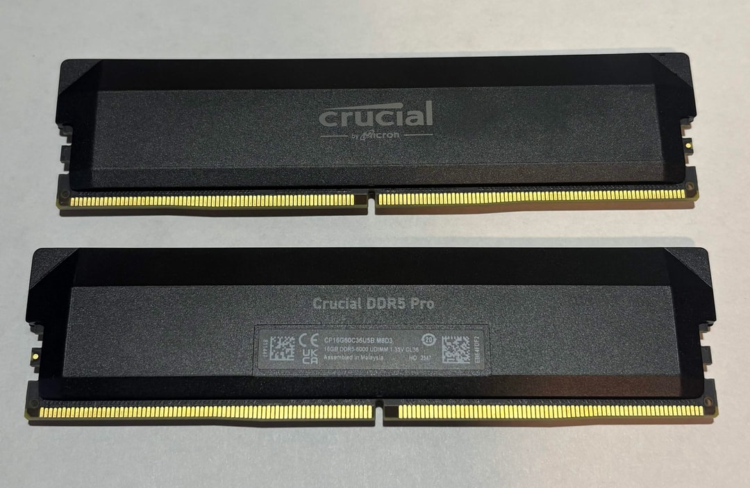 Crucial Pro Overclocking 32GB (2x16GB) DDR5-6000 CL36 Desktop