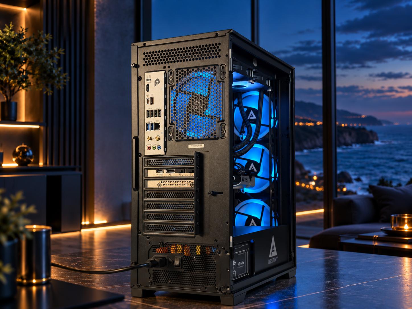 🌊🖤 EVENTIDE Gaming PC | RTX 5060 Ti | Ryzen 7 9700x | 32GB DDR5 | 1TB NVME | WIFI + BT | FREE SHIP
