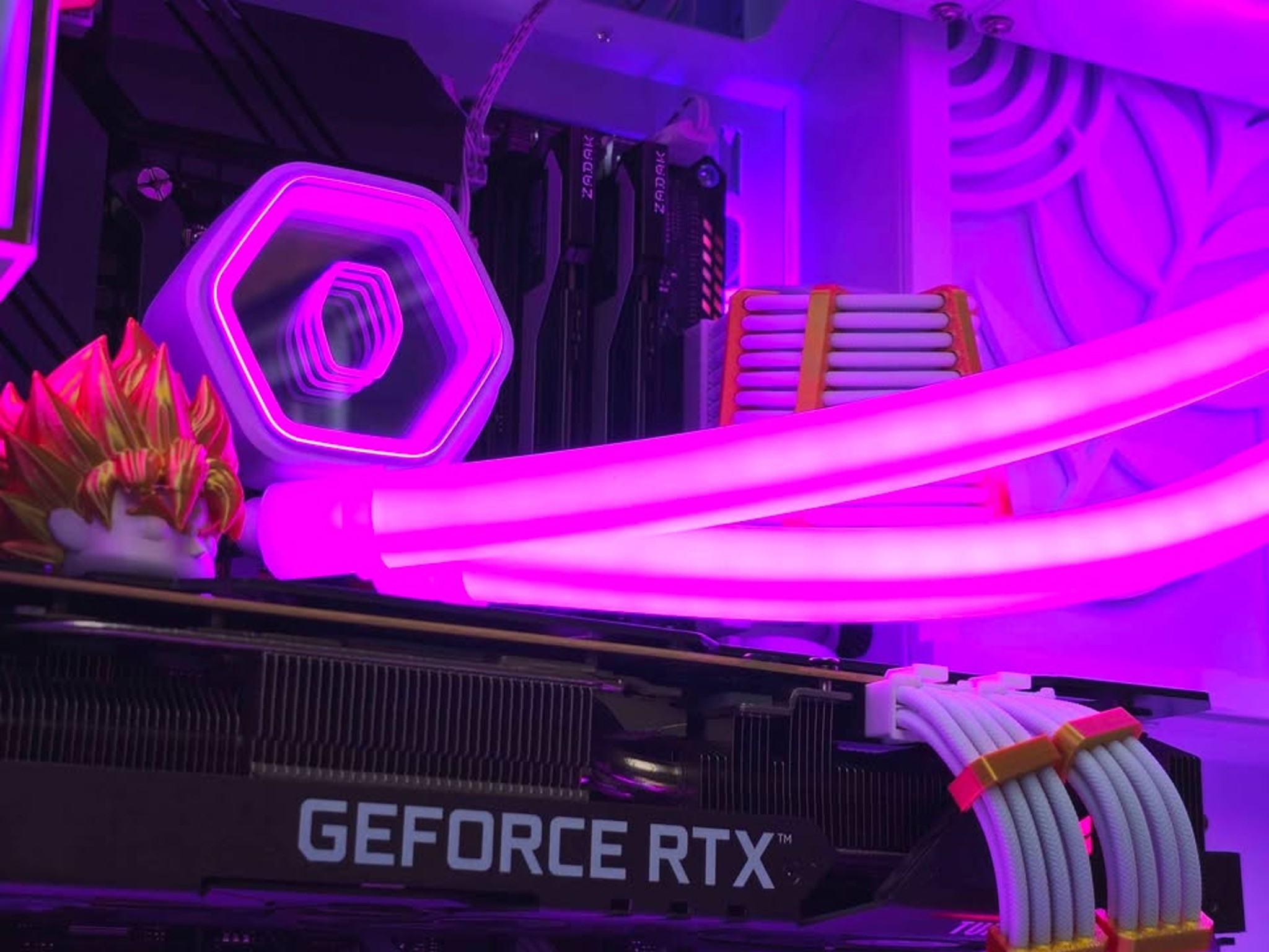 ⚜️White/Gold Custom Gaming PC • RTX 3070 Ti, Intel i7, 16GB RAM, 1TB SSD • Plug n' Play