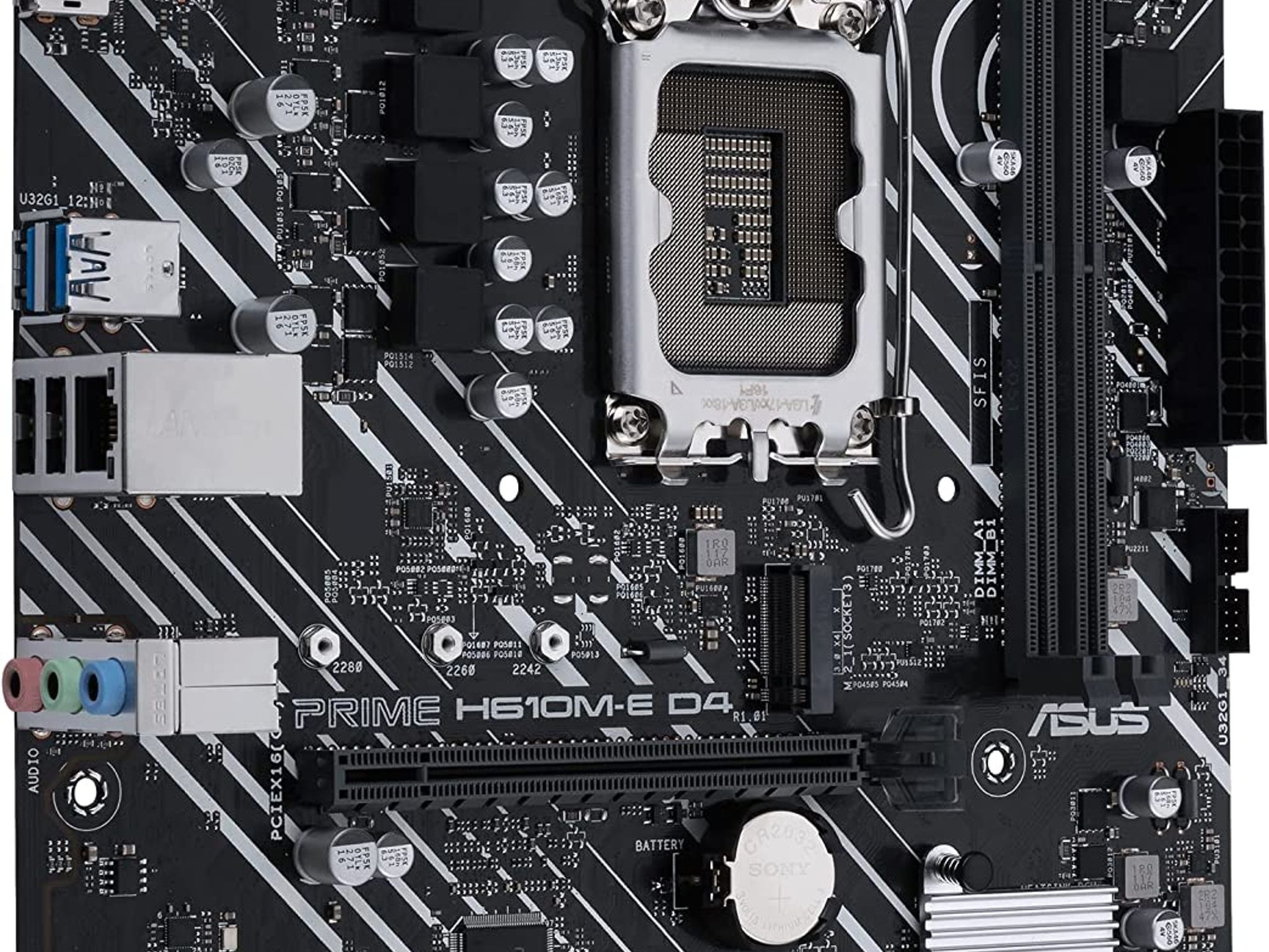 ASUS PRIME H610M-E D4 Intel H610 LGA 1700 microATX DDR4 Desktop Motherboard