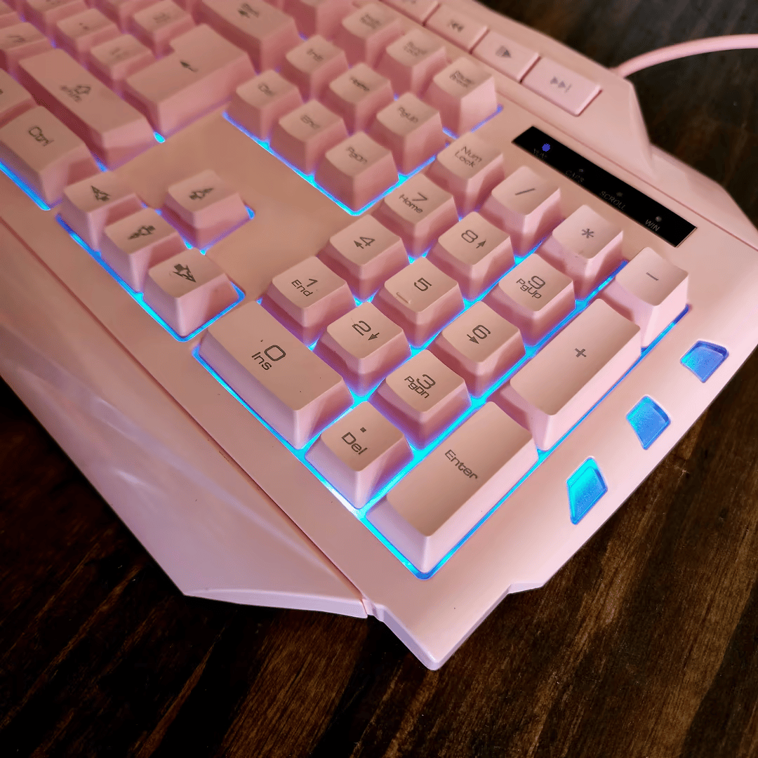 MageGee GK710 Wired Backlight Pink Membrane Keyboard