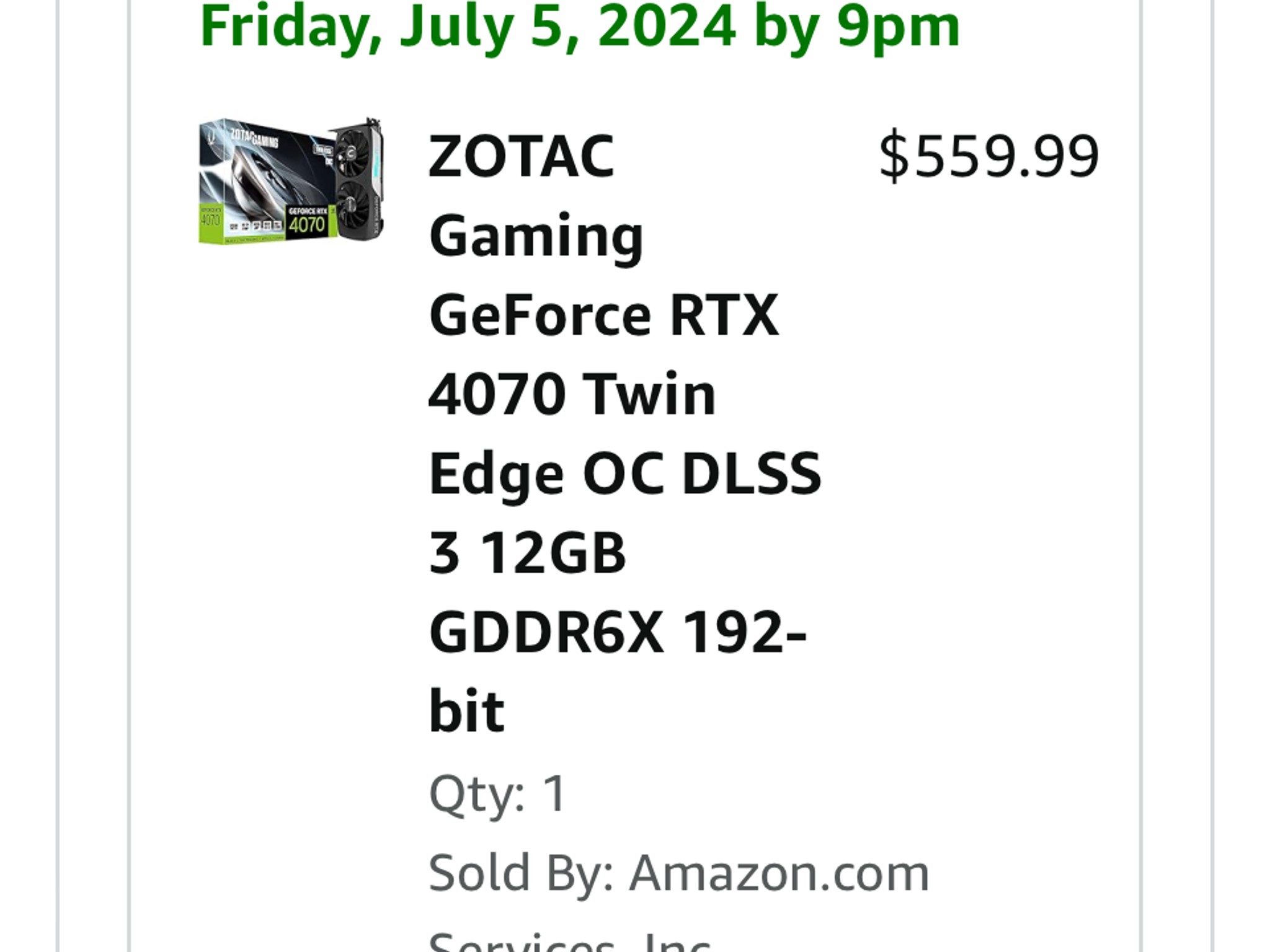 ZOTAC RTX 4070 OC Edition