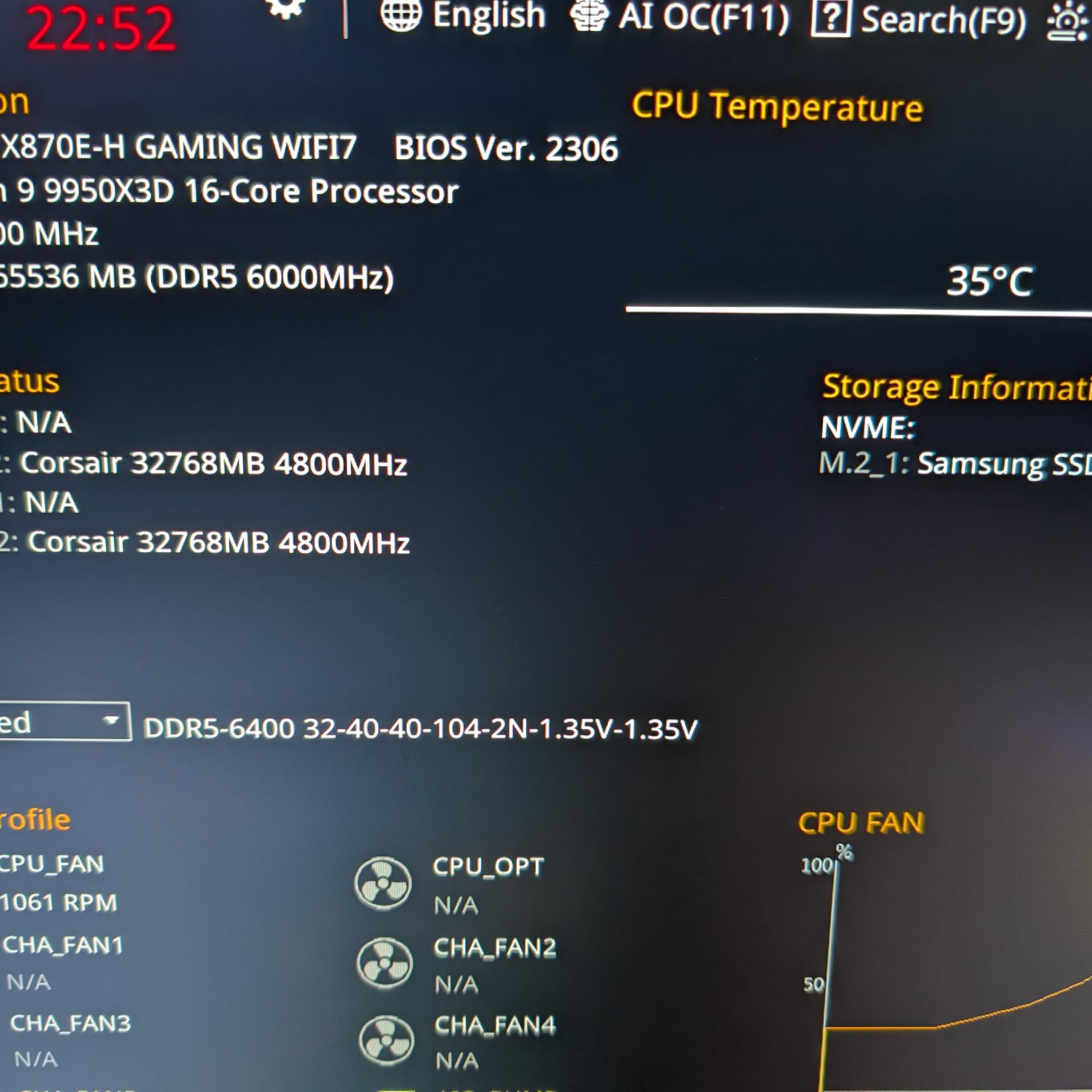 Asus ROG STRIX X870E-H GAMING WIFI7 ATX AM5 Motherboard