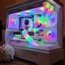 Frosty! ❄️ | RX 9070 XT Gaming PC | Ryzen 7 7700X | 32GB DDR5 | 1TB Gen4 NVMe | 2.1" LCD Display!