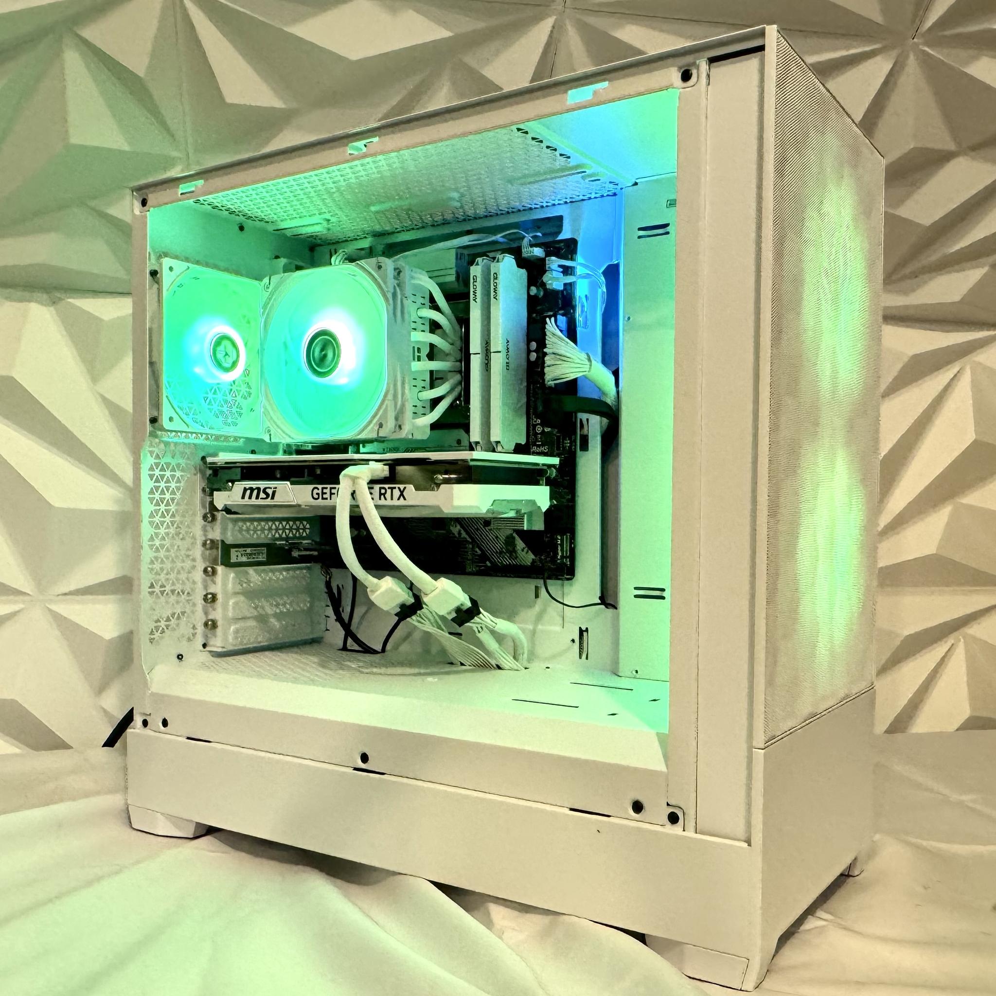 Clearance “Snow Wolf” Intel Core i5-12600KF, 4070 super, 32 gb DDR4, 1TB ssd, and 4TB Hd with WiFi