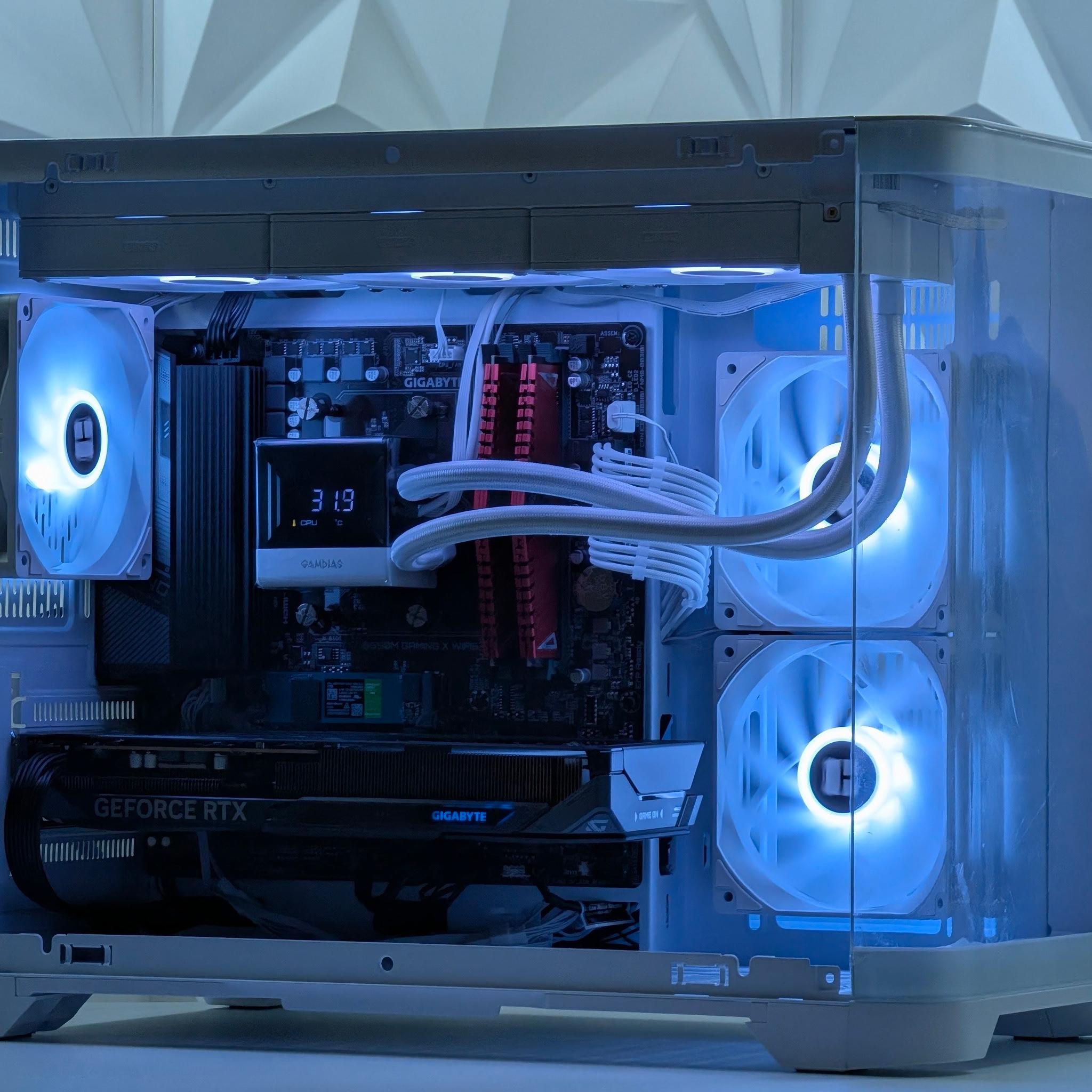 Liquid Cooled Gaming PC | RTX 5060 / Ryzen 5 / 16GB DDR4 / 1TB NVMe / Wi-Fi