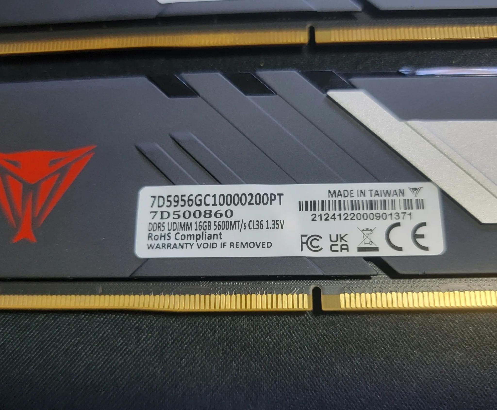 DDR5 16x2 32GB Viper-Black 5600mt/CL36