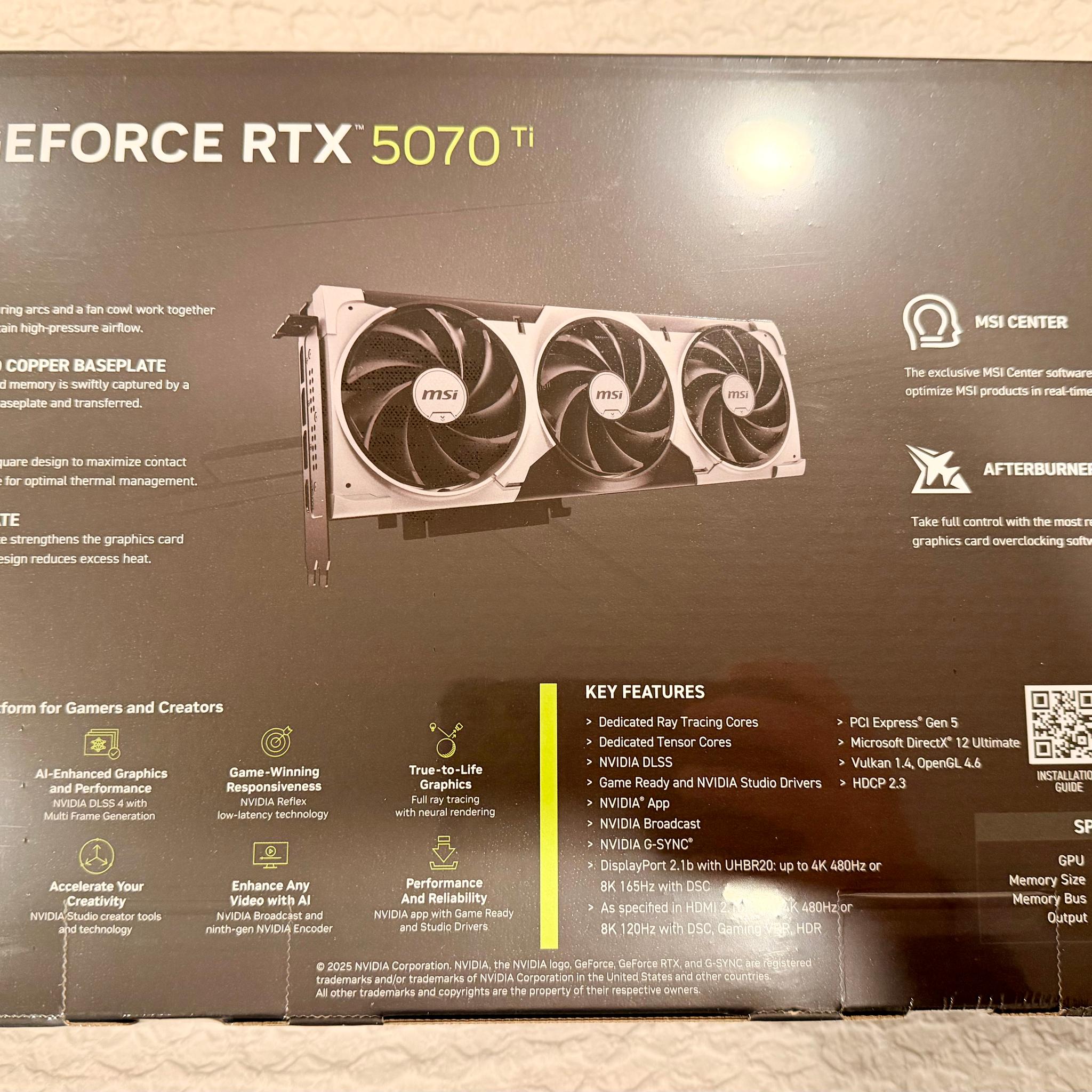 MSI GeForce RTX 5070 Ti 16G VENTUS 3X OC