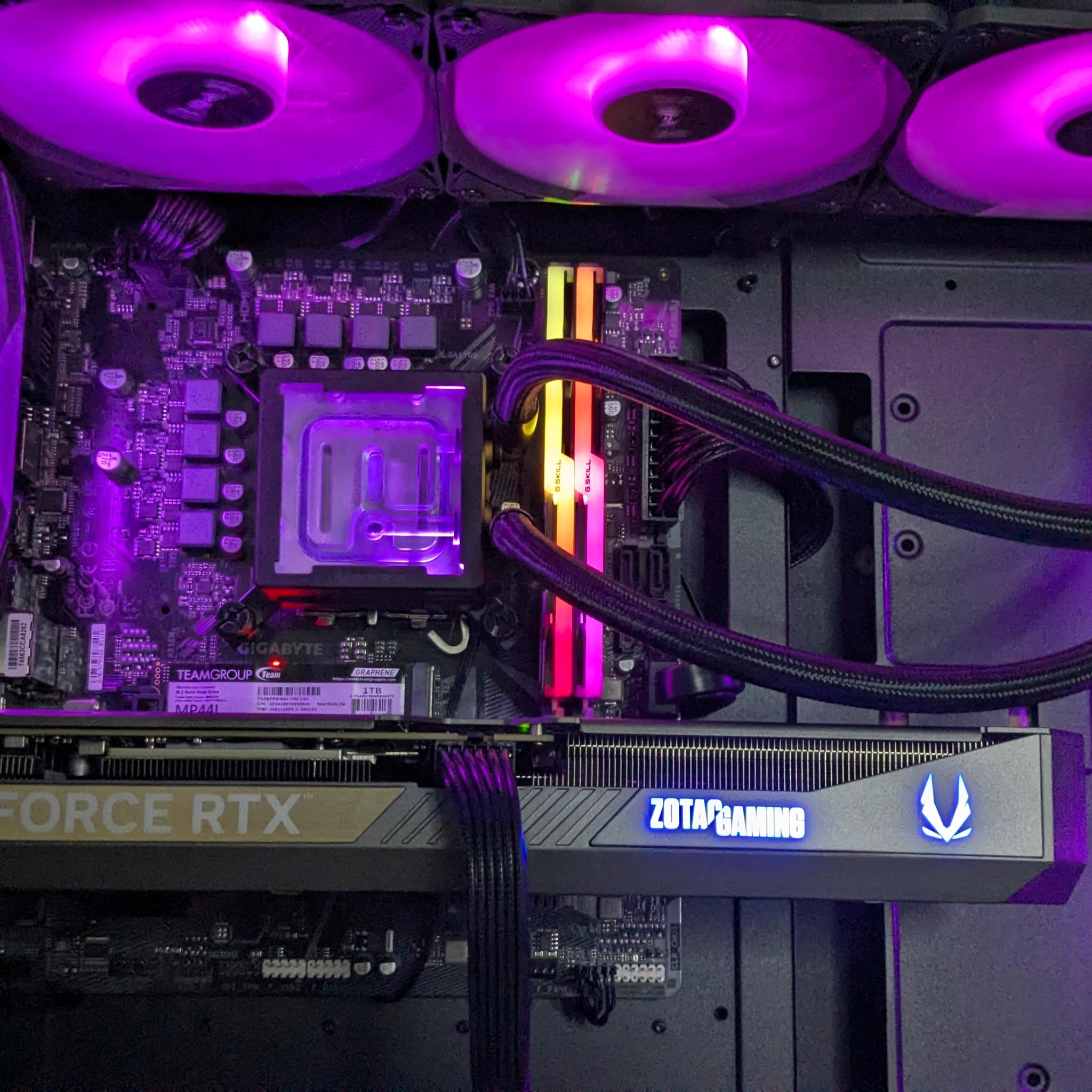 🖤Dark Flux Liquid-Cooled💧Pro Gamer PC⚫RTX 5070⚫I5-12600K⚫32GB RGB RAM⚫Windows 11 Pro