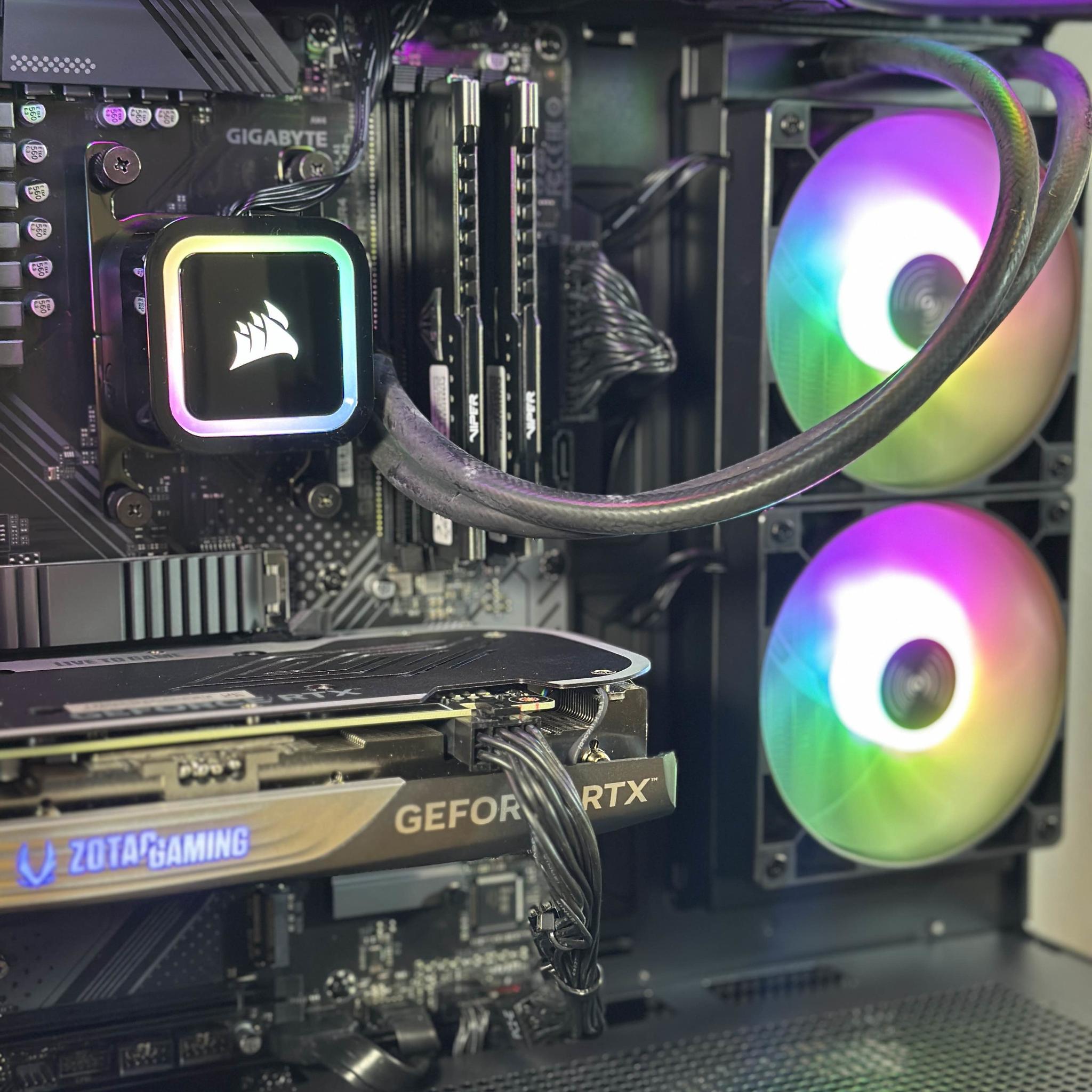 RTX 4070 12GB | Ryzen 7 5700X | 32GB DDR4 | 1TB SSD | Win11 | WIFI+BT | 1440P/4K Gaming PC