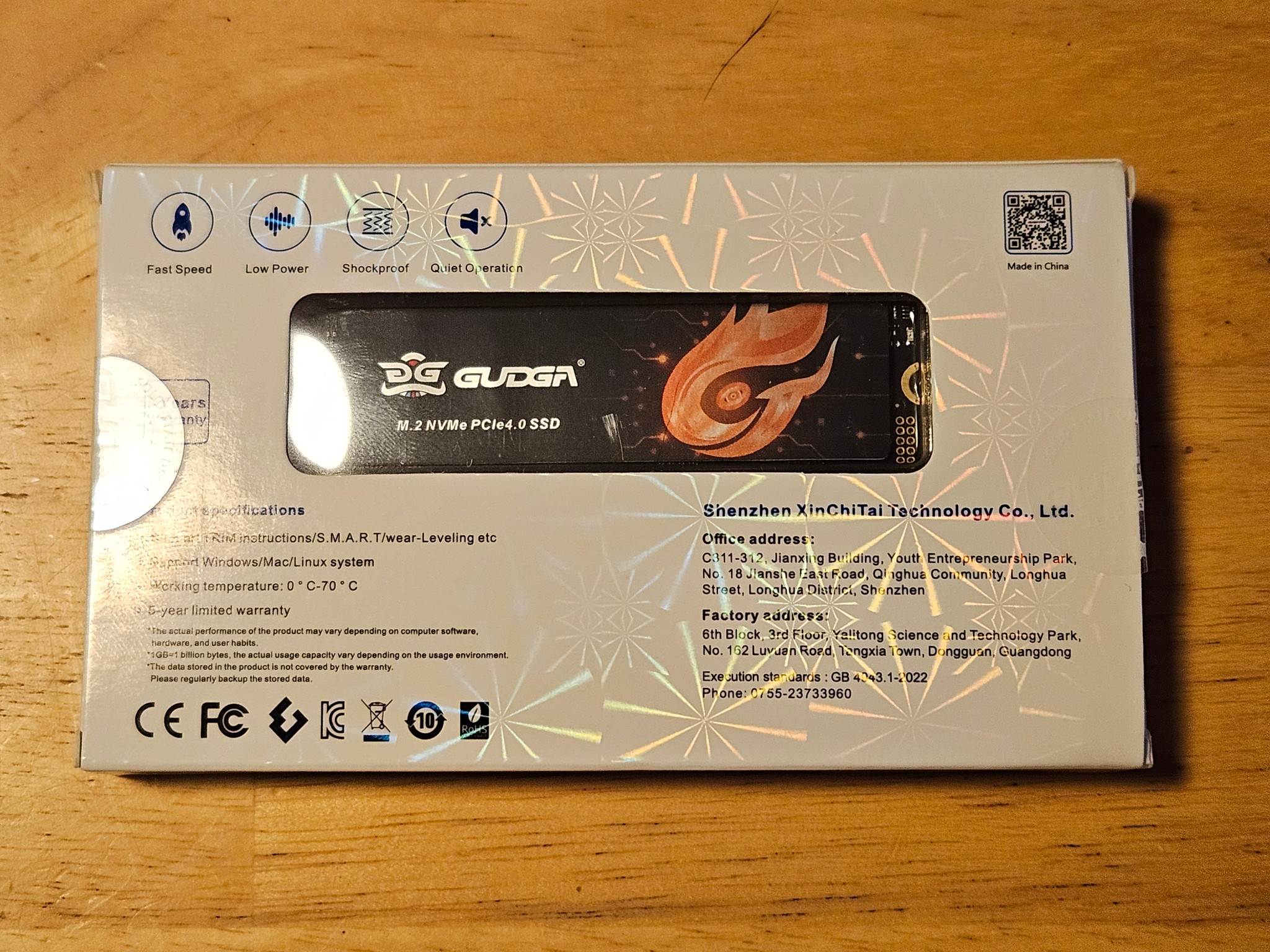 Gudga GXF-S-1TB-2280-PRO NVME SSD with FREE 10gb SSD ENCLOSURE and DATA CABLE