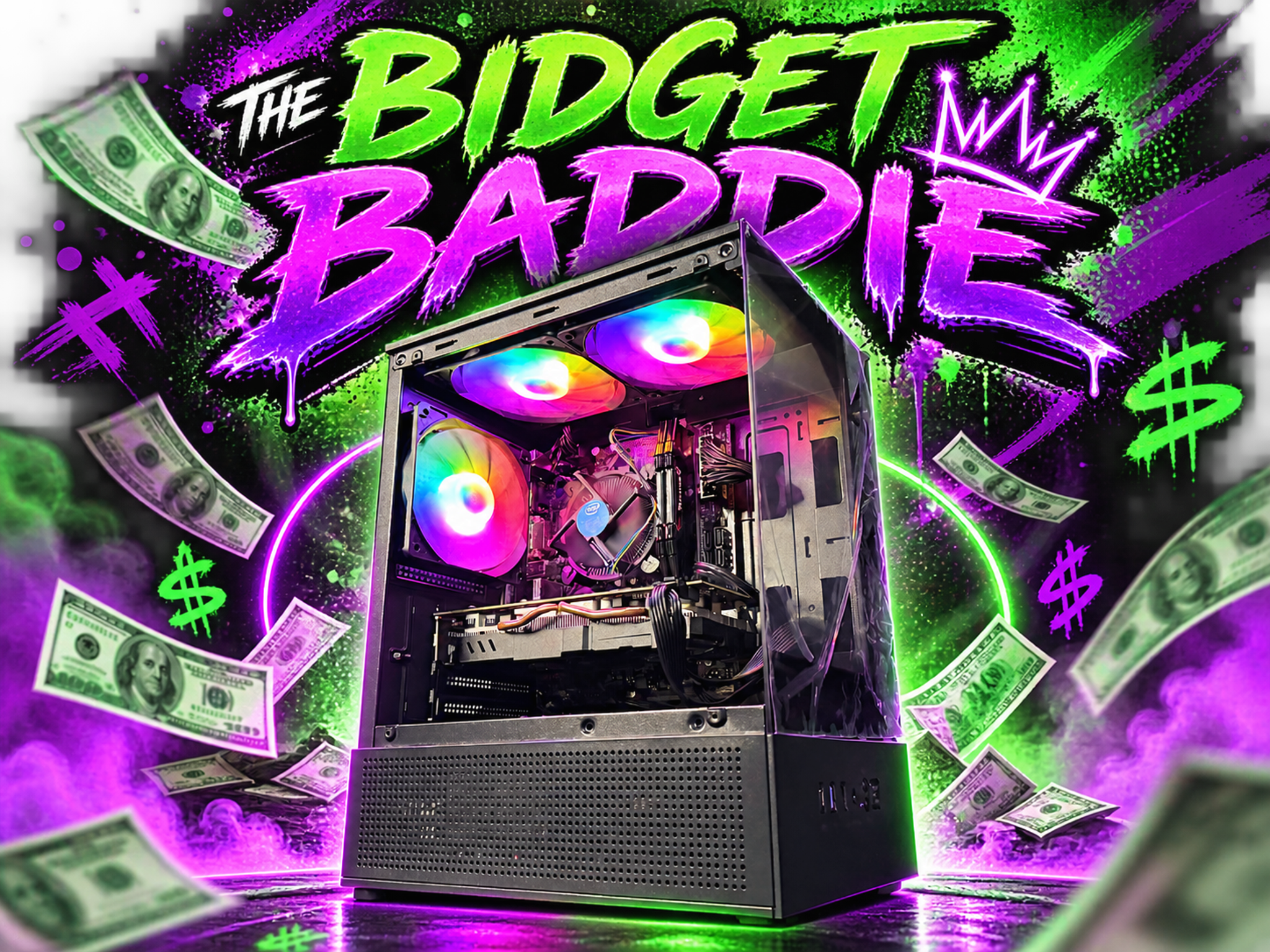 💜🔥 THE BUDGET BADDIE 🔥💜 i5 10500T| RX 580 | 16 GB DDR4| 500GB NVMe| 650W PSU