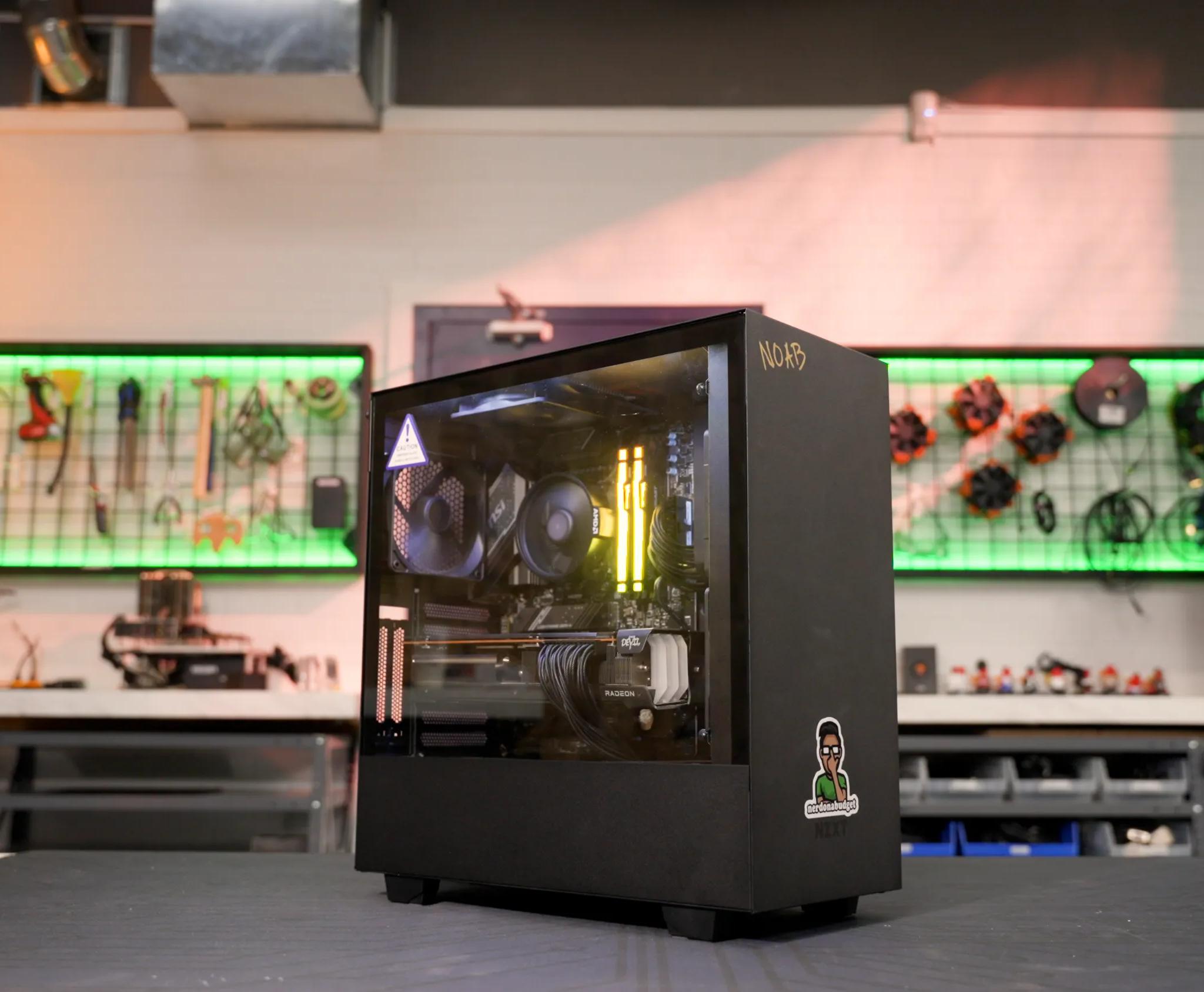Nerd on a Budget | LTT PC Challenge Build – Ryzen 5 7600 + RX 6950 XT