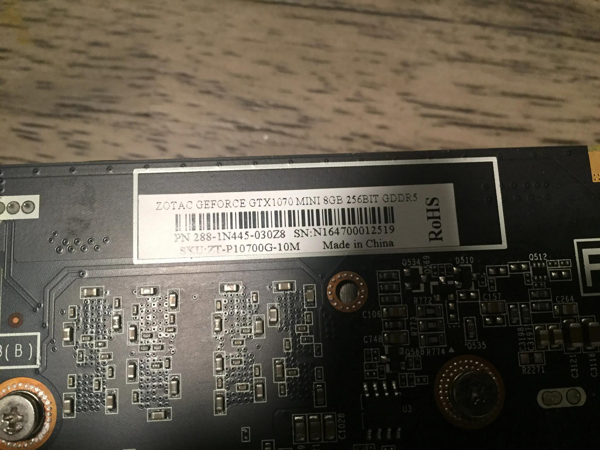 Zotac GTX 1070 Mini 8GB