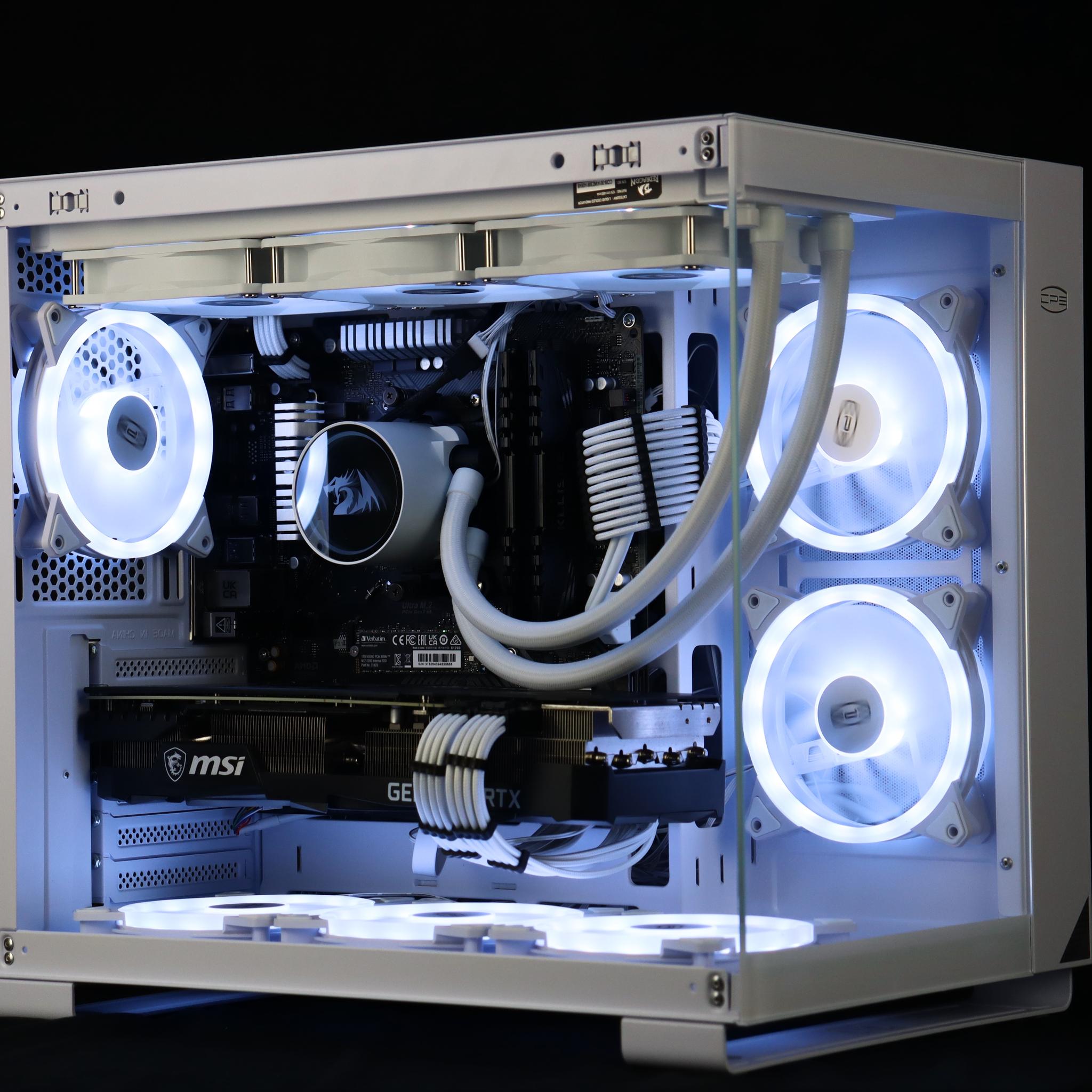 ❄️🧊💎- Whiteout 1440P Gaming PC | RTX 3080, Ryzen 7 5700X, 32GB RAM, 1TB NVMe SSD ❄️🧊💎
