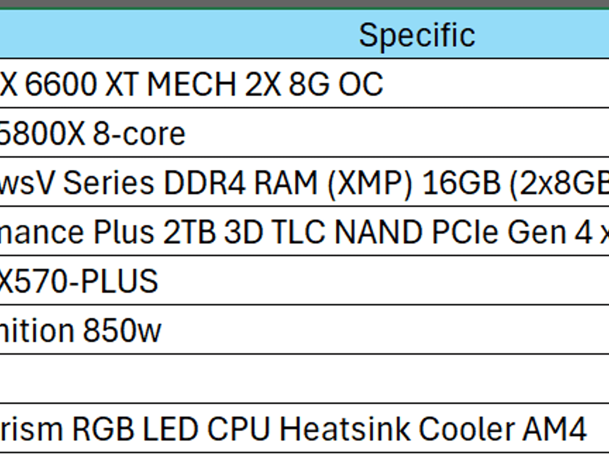 Radeon RX 6600 XT Custom Gaming PC - Ryzen 7 5800X, 16GB RAM, 2TB NVMe SSD