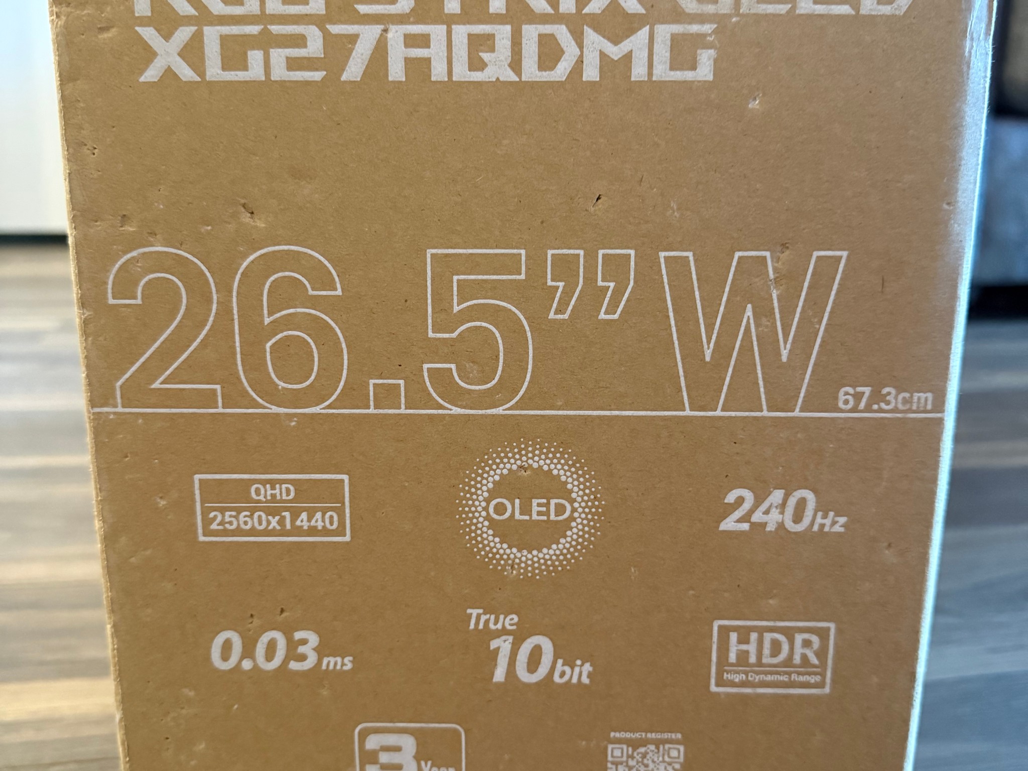 NEW in Box! ASUS ROG Strix OLED 26.5" 1440p HDR 240 Hz Gaming Monitor