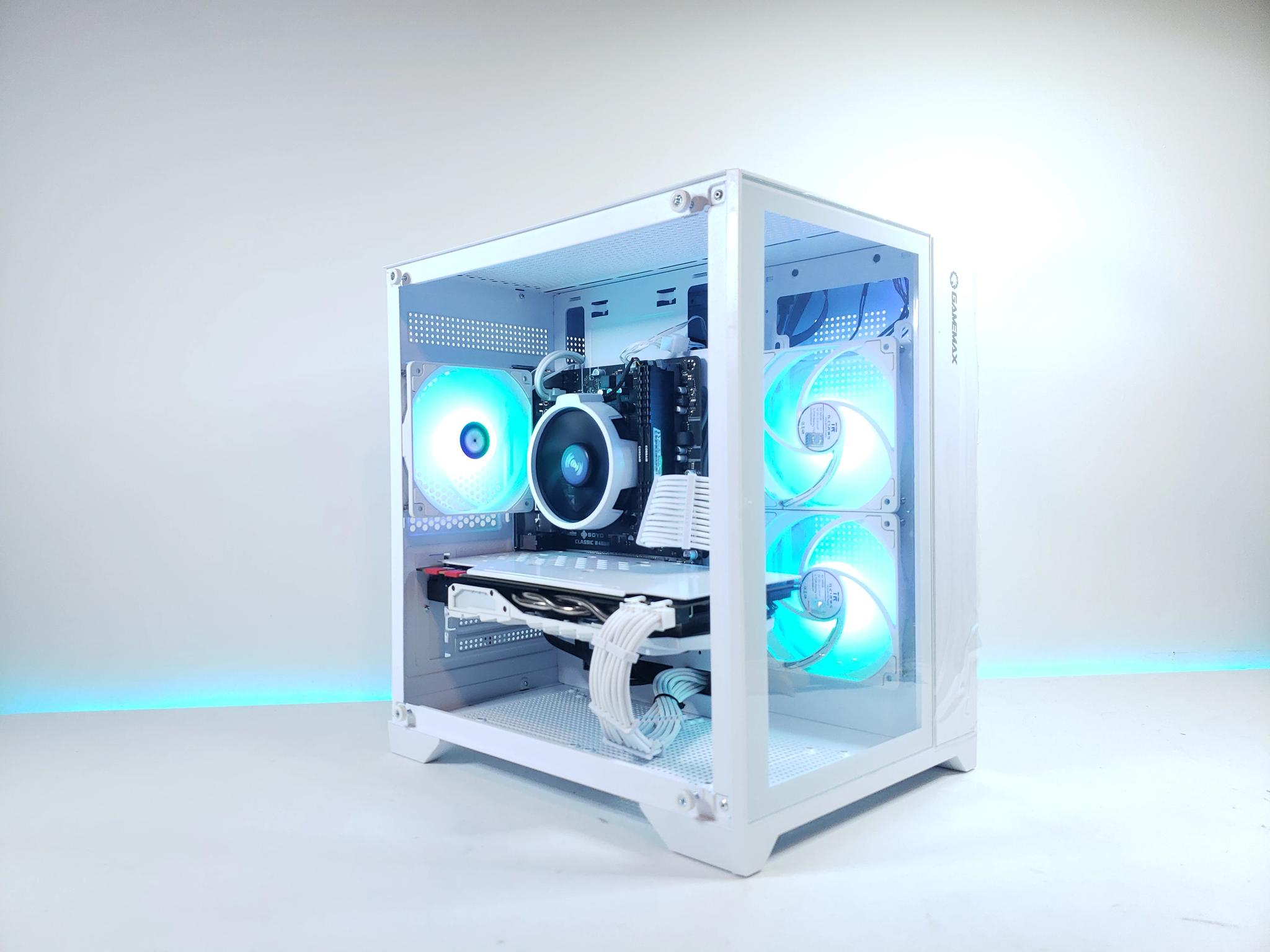 🚨White P2P Gaming PC | ⚙️R5/1070TI | Custom RGB✨ |