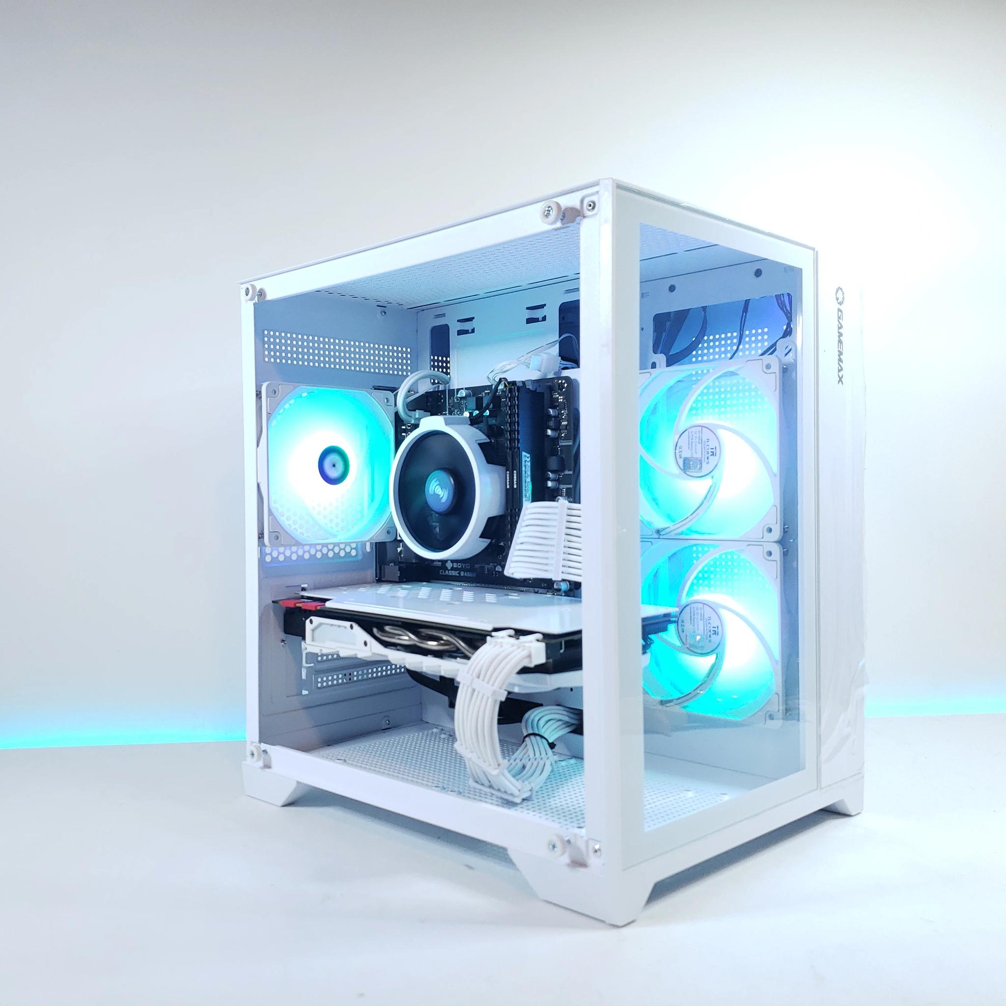 🚨White P2P Gaming PC | ⚙️R5/1070TI | Custom RGB✨ |
