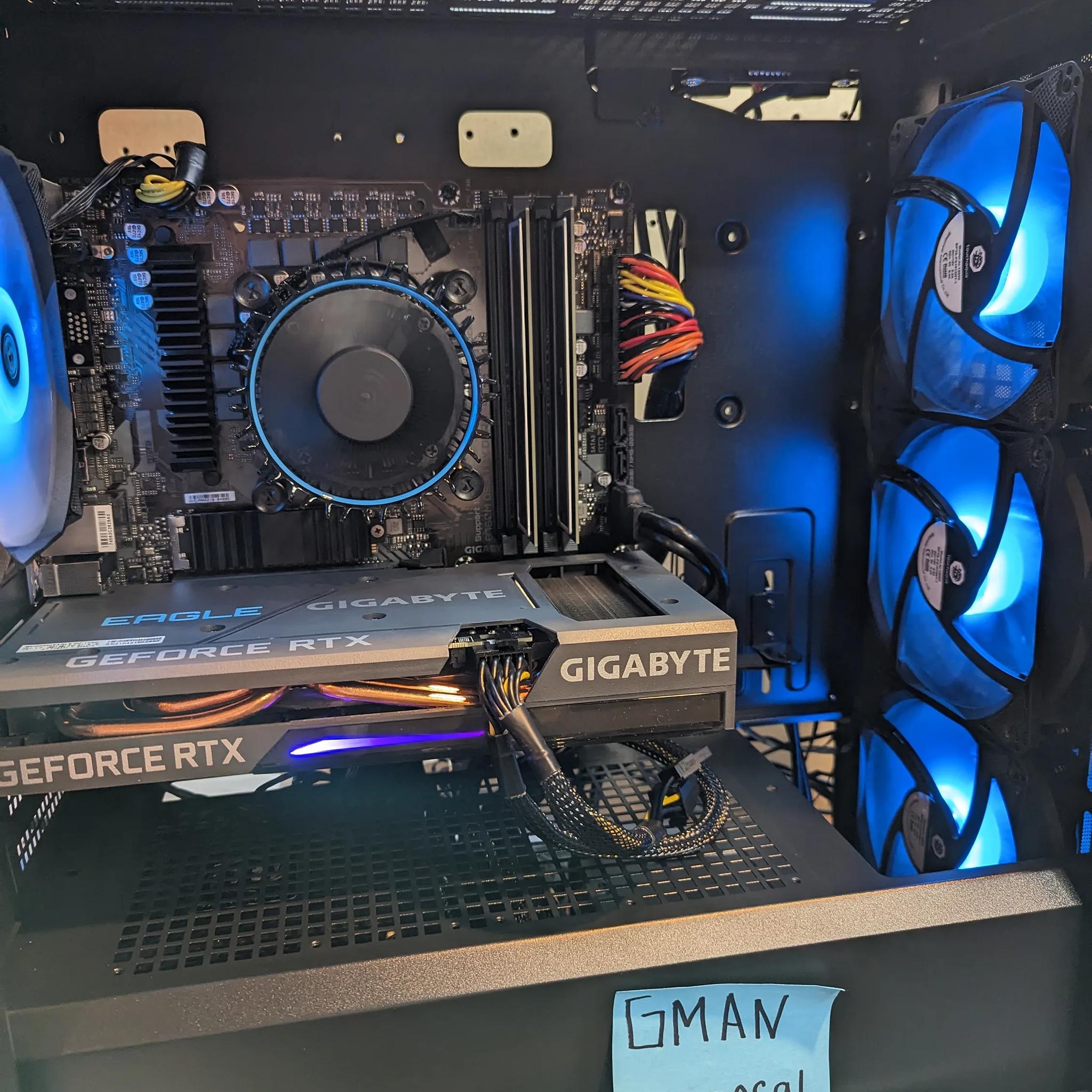 | Intel i3-13100 |RTX 3060 Gigabyte Eagle| 16GB DDR4 3200MHz|