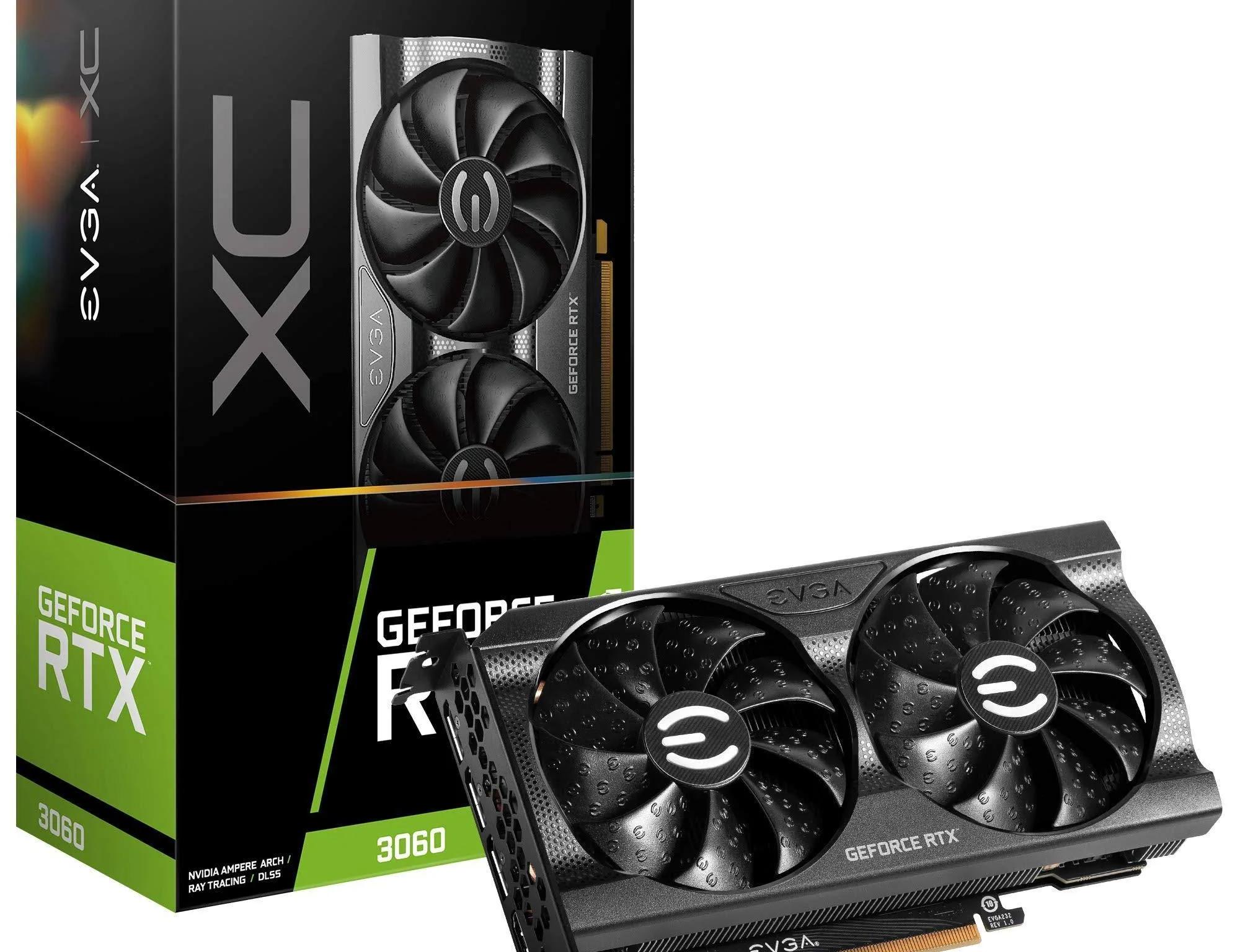 EVGA GeForce RTX 3060 XC Black Gaming, 12Gb GDDR6, Dual-Fan