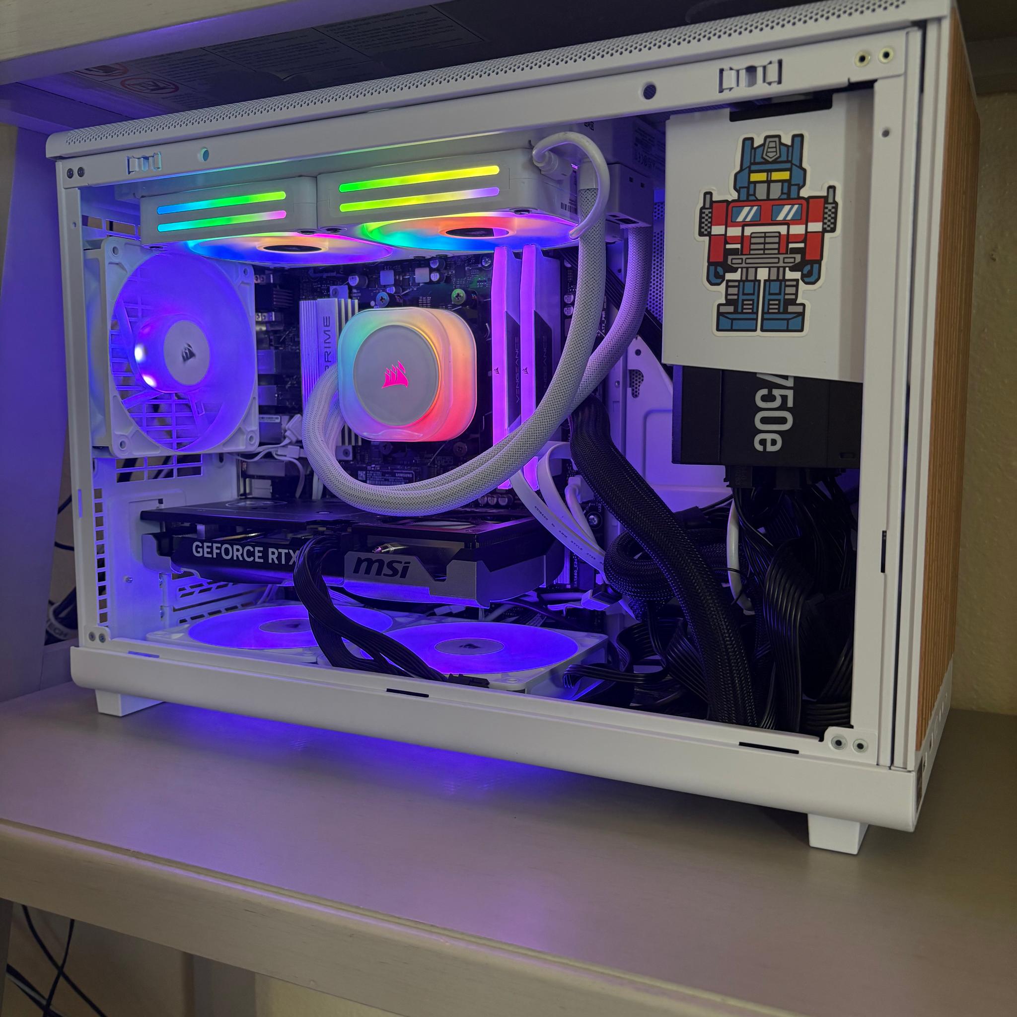 🧊 White RGB Gaming PC — Ryzen 5 7600X + RTX 5060 Ti 16GB + 32GB DDR5 + 1TB M.2 SSD + 256GB SATA SSD