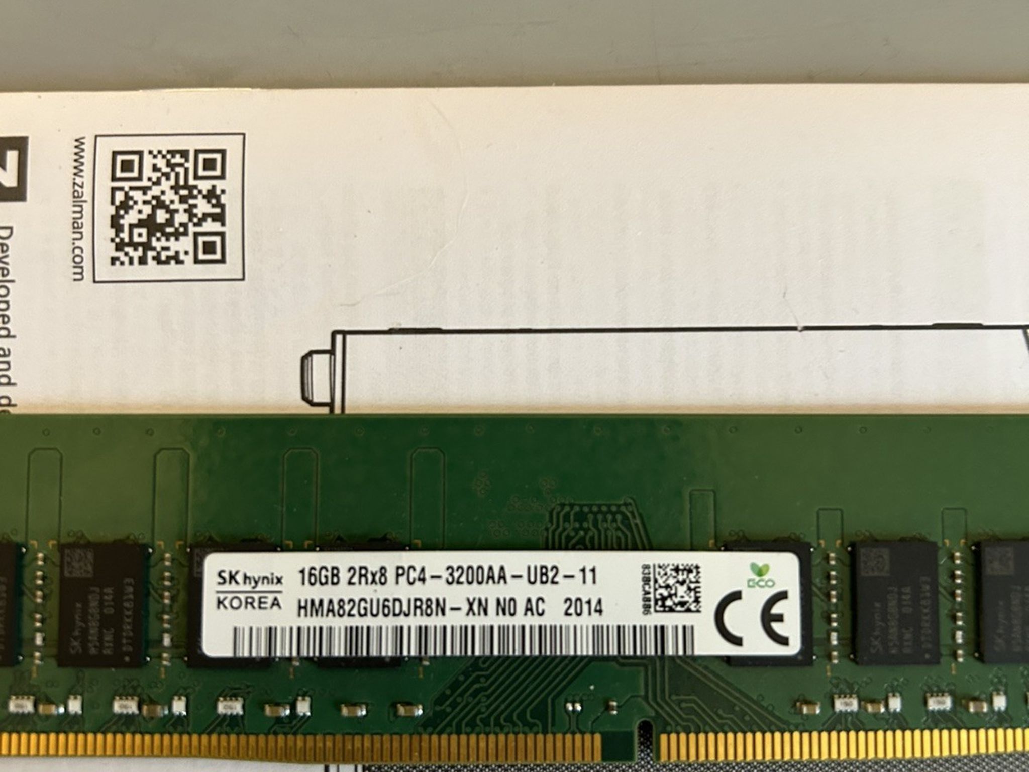 SK HYNIX 16GB DDR4 3200 MT/s SDRAM DIMM 2Rx8 HMA82GU6CJR8N-XN