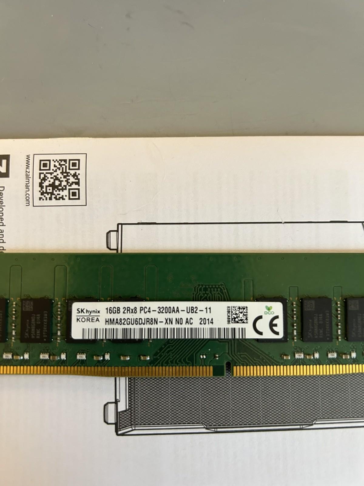 SK HYNIX 16GB DDR4 3200 MT/s SDRAM DIMM 2Rx8 HMA82GU6CJR8N-XN Desktop Memory