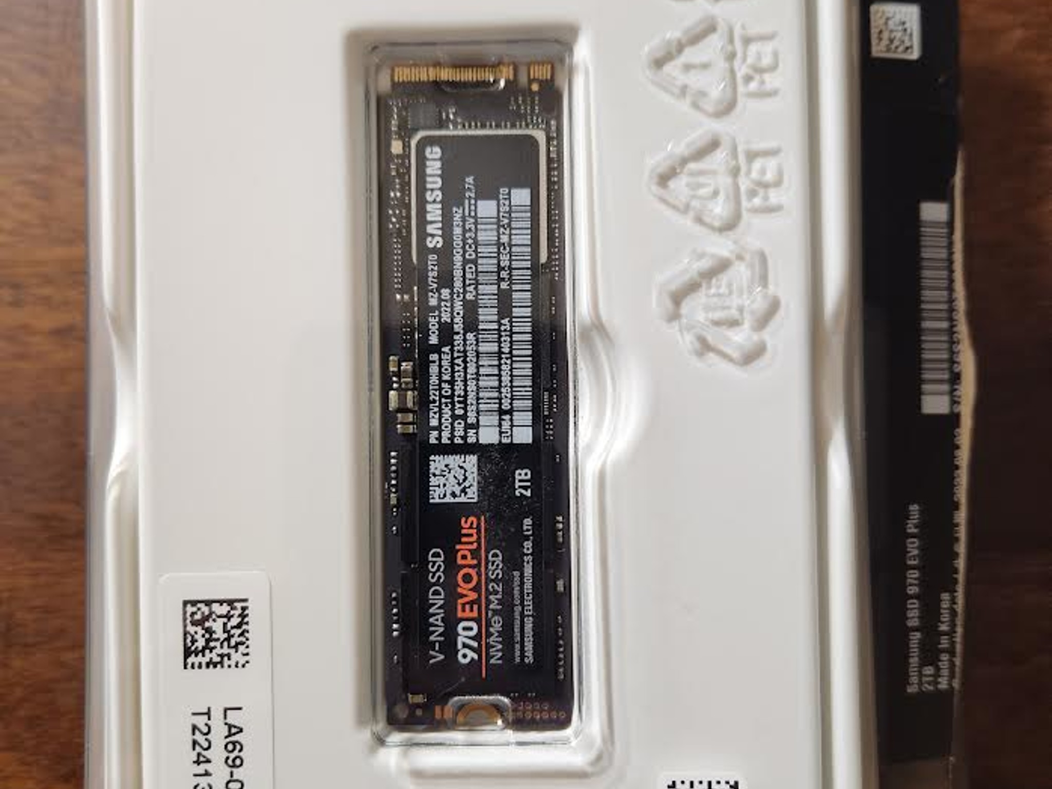 Samsung 970 Evo Plus 2 TB M.2-2280 PCIe 3.0 X4 NVME Solid State Drive