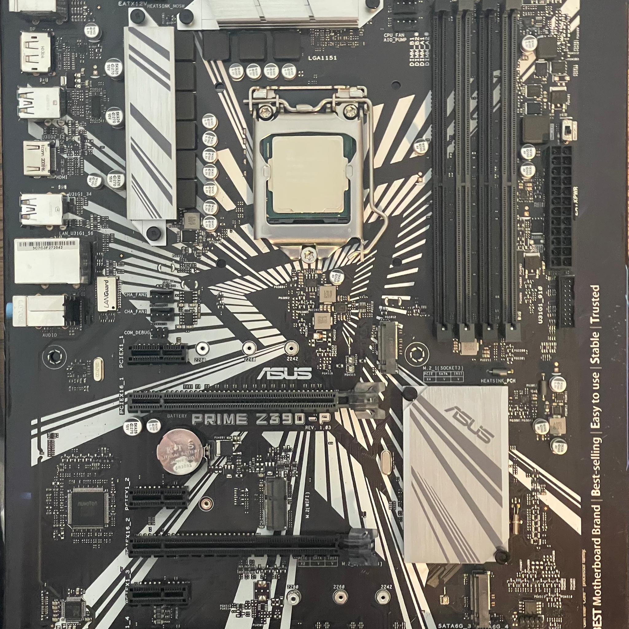 Used, ASUS Prime z390-P, i7-8700, 16GB 2666 DDR4