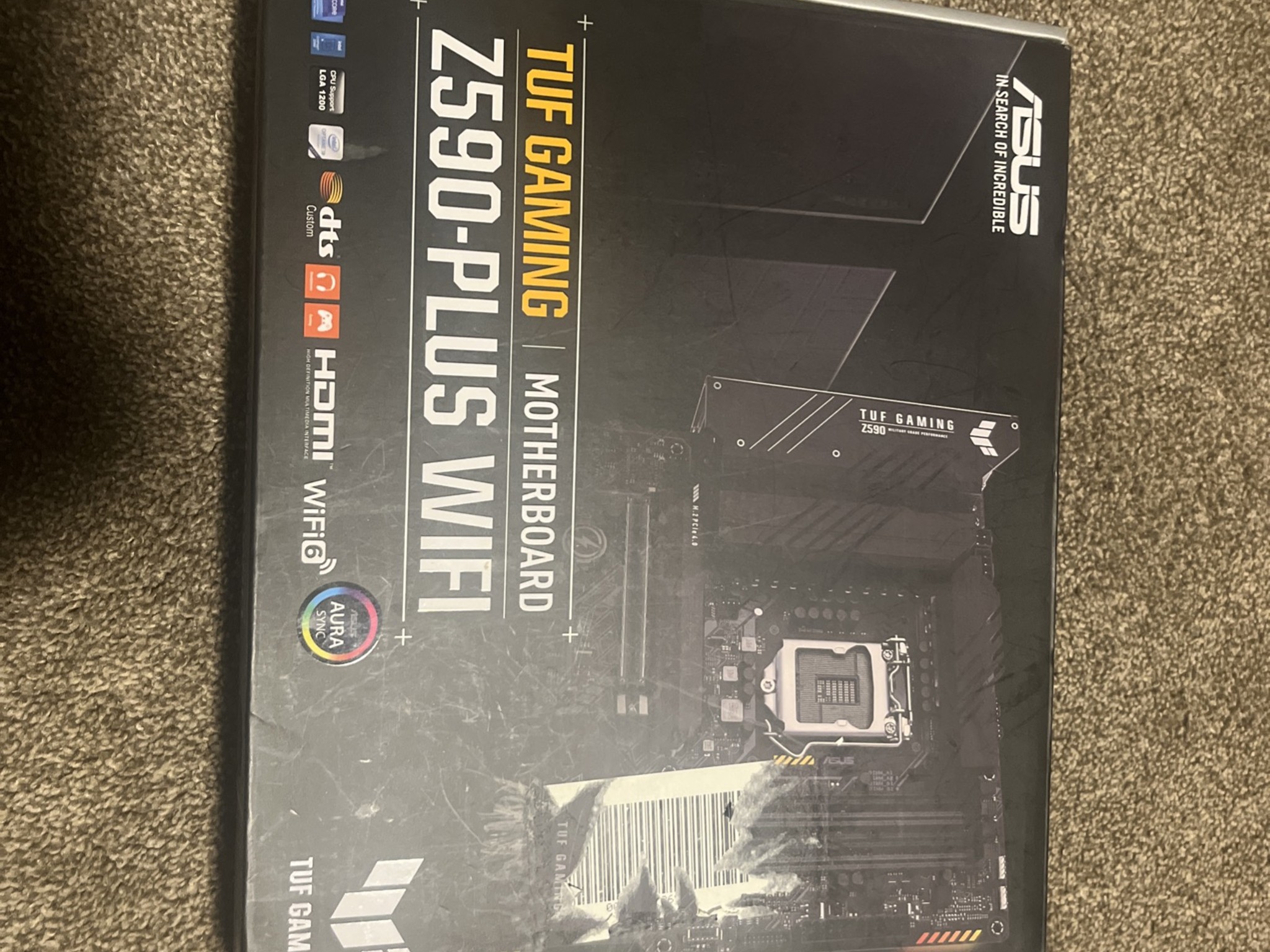 ASUS TUF-Gaming Z-590 Plus Wifi LGA 1200 Intel motherboard