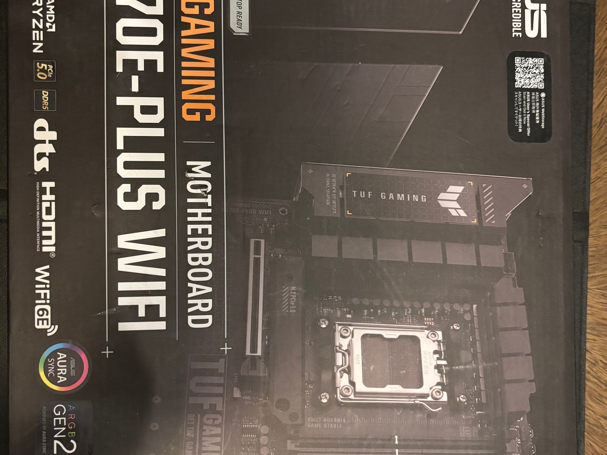 ASUS TUF Gaming X670E-PLUS WIFI X670E AM5 DDR5 ATX Motherboard Wi-Fi 6E HDMI