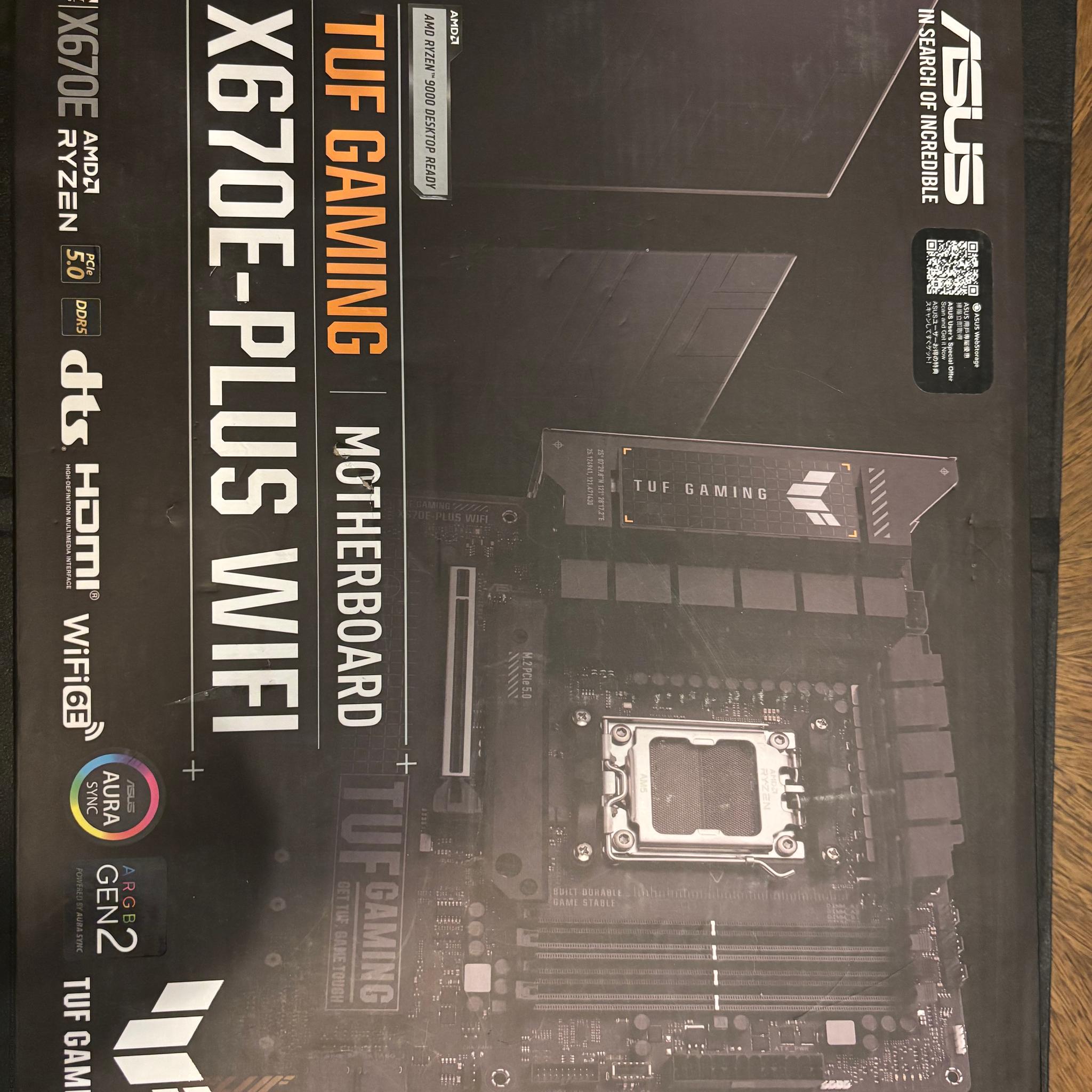 ASUS TUF Gaming X670E-PLUS WIFI X670E AM5 DDR5 ATX Motherboard Wi-Fi 6E HDMI