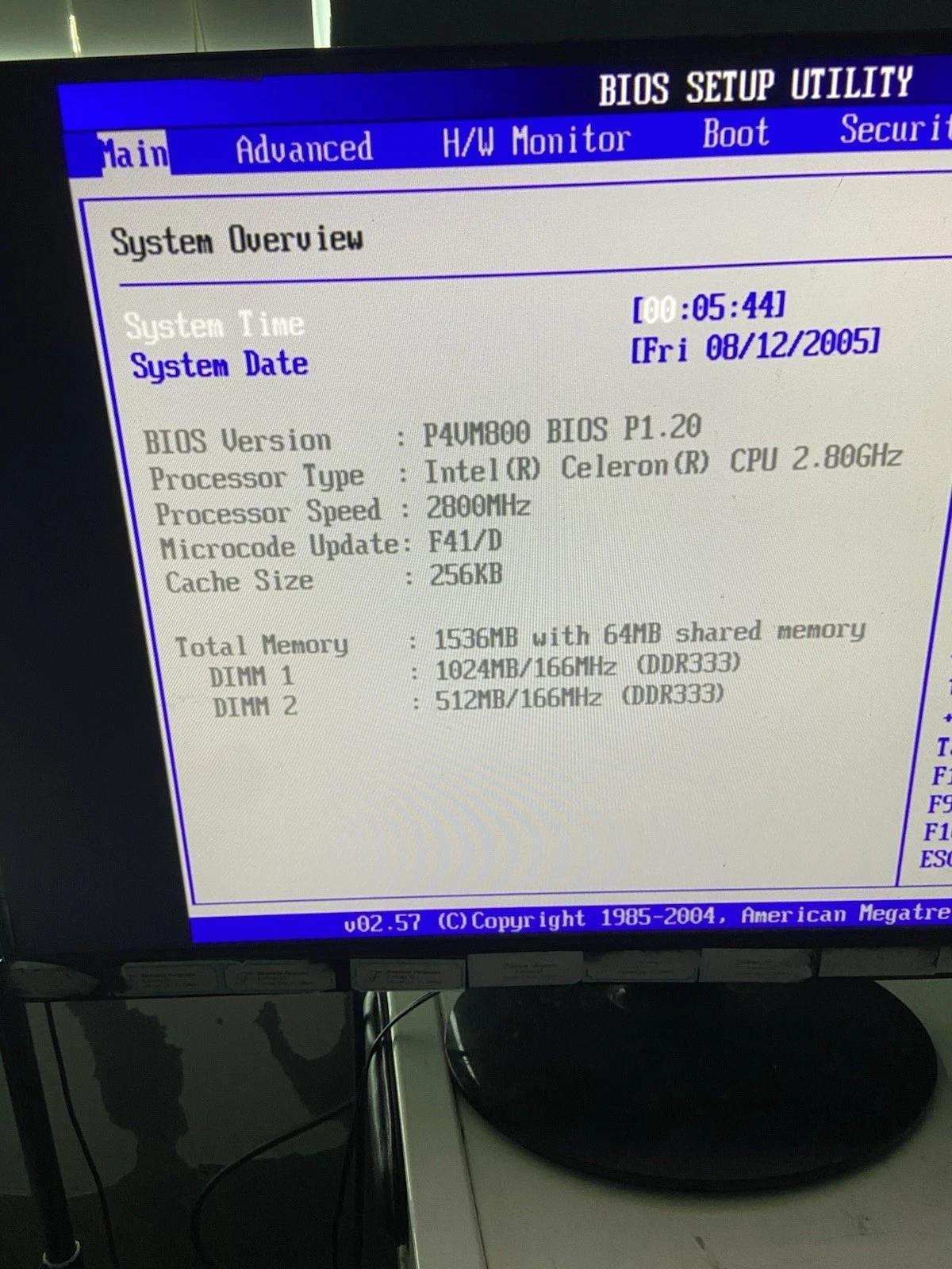 ASRock P4VM800 Retro Gaming Desktop Intel Celeron 2.80GHz 1.5GB RAM 80 GB No OS