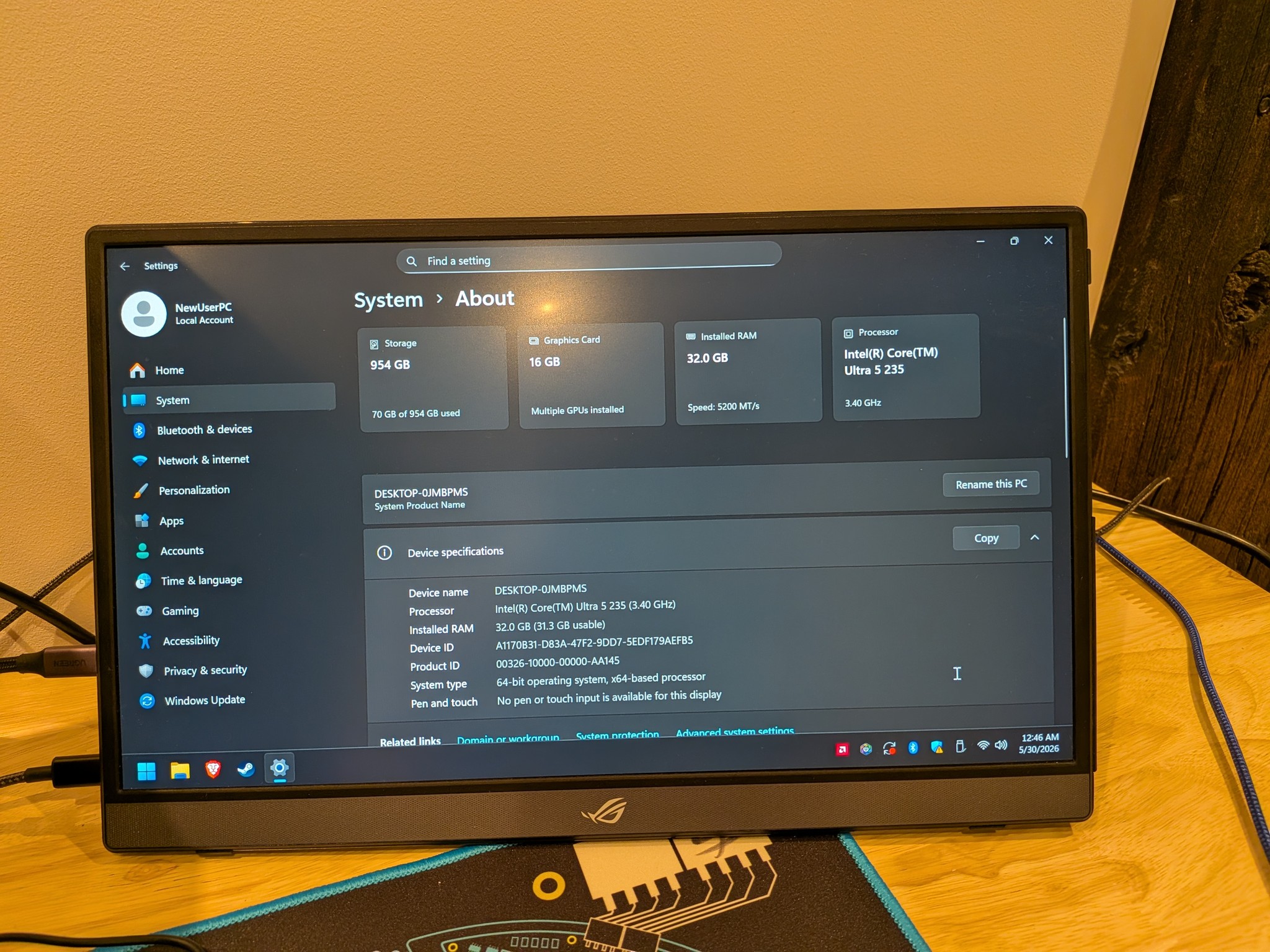 1440p Slayer - AMD Radeon RX 7800 XT, Intel Core Ultra 5 235, 32 GB DDR5 RAM, 1 TB NVME, RGB