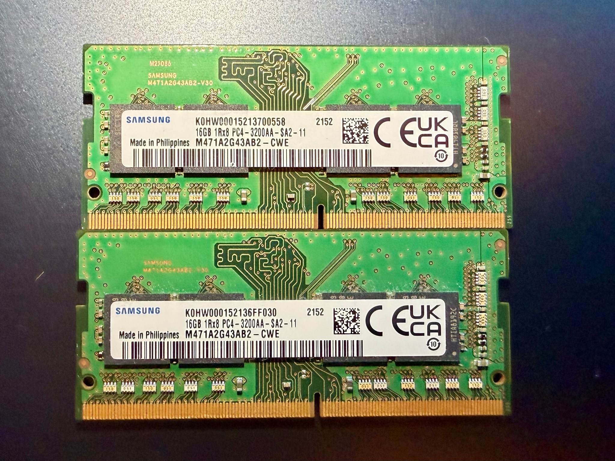 Samsung SODIMM 32GB Kit (2x16GB) DDR4 3200 Laptop Notebook RAM Memory