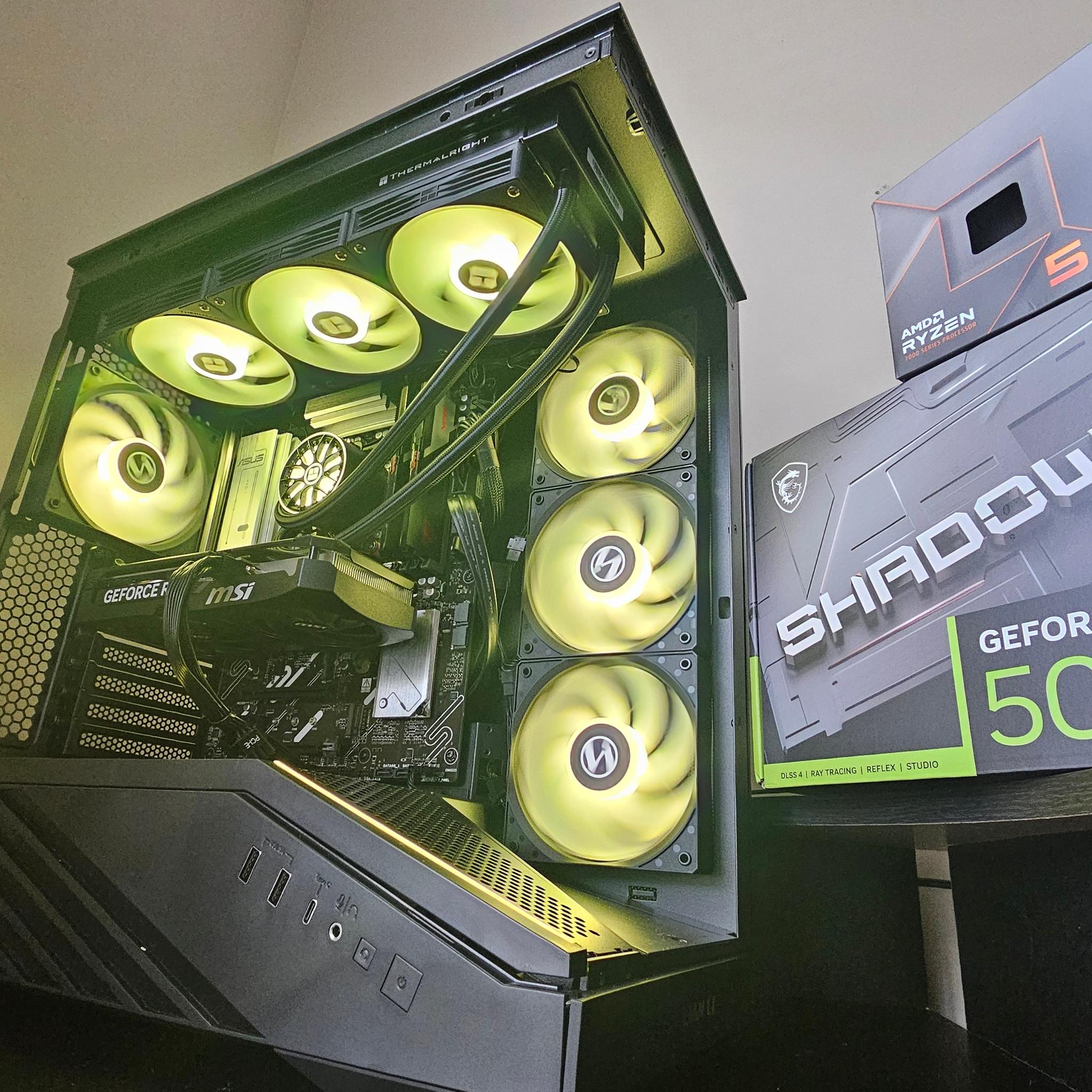 BLACK GAMING PC 1440p 5060ti 16GB RYZEN 5 7600x