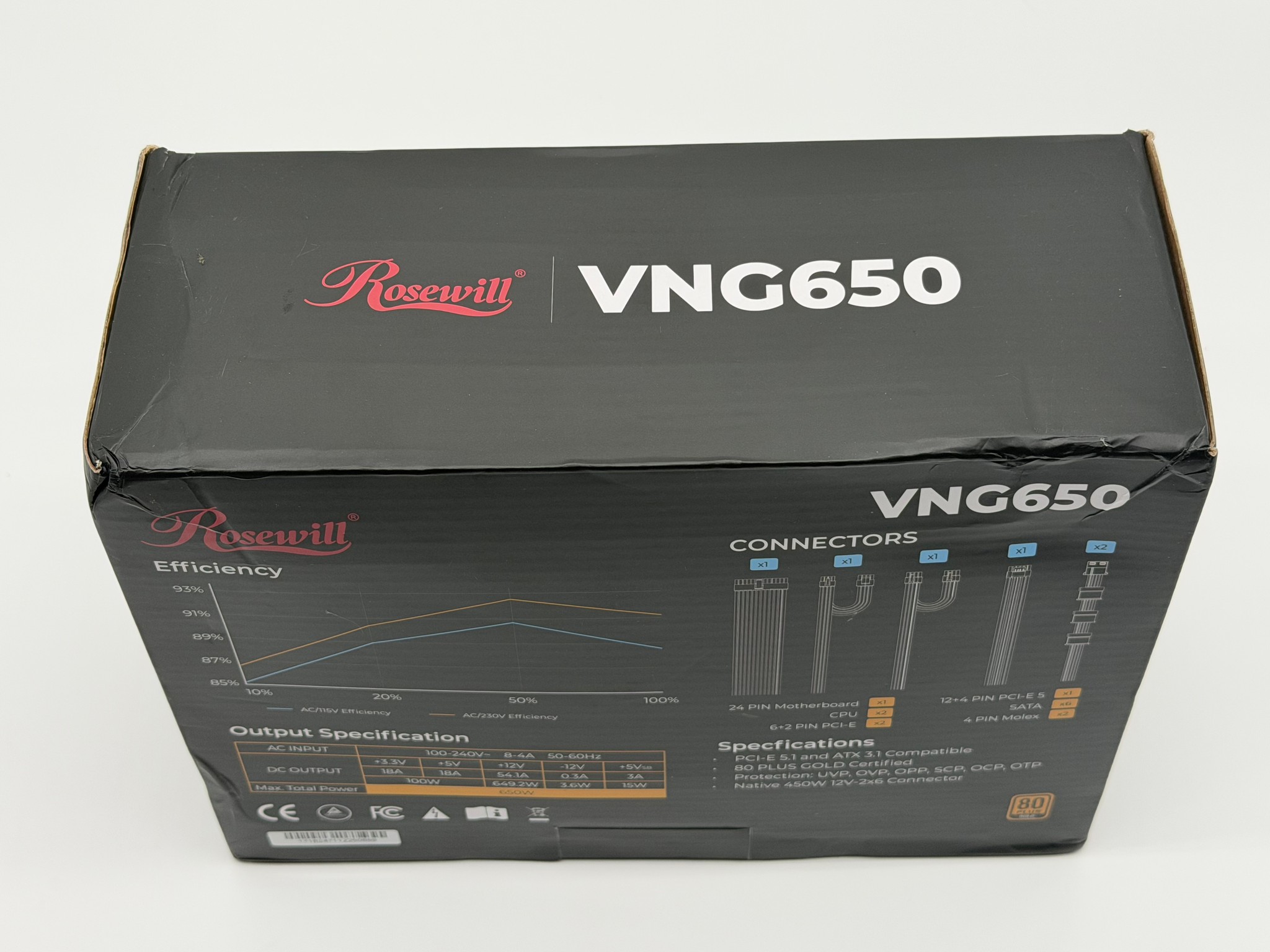 Rosewill VNG650 650W 80+ Gold Power Supply