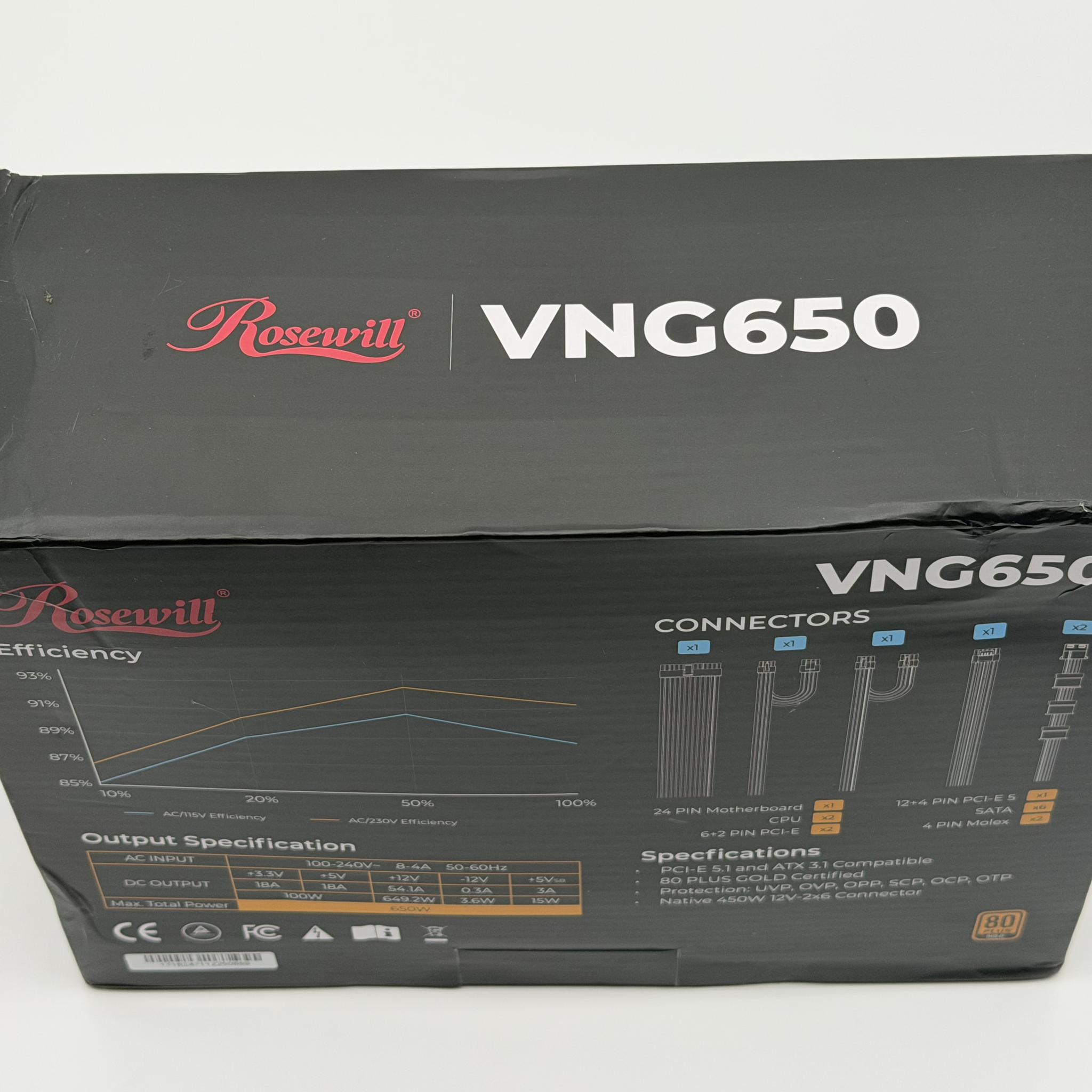 Rosewill VNG650 650W 80+ Gold Power Supply