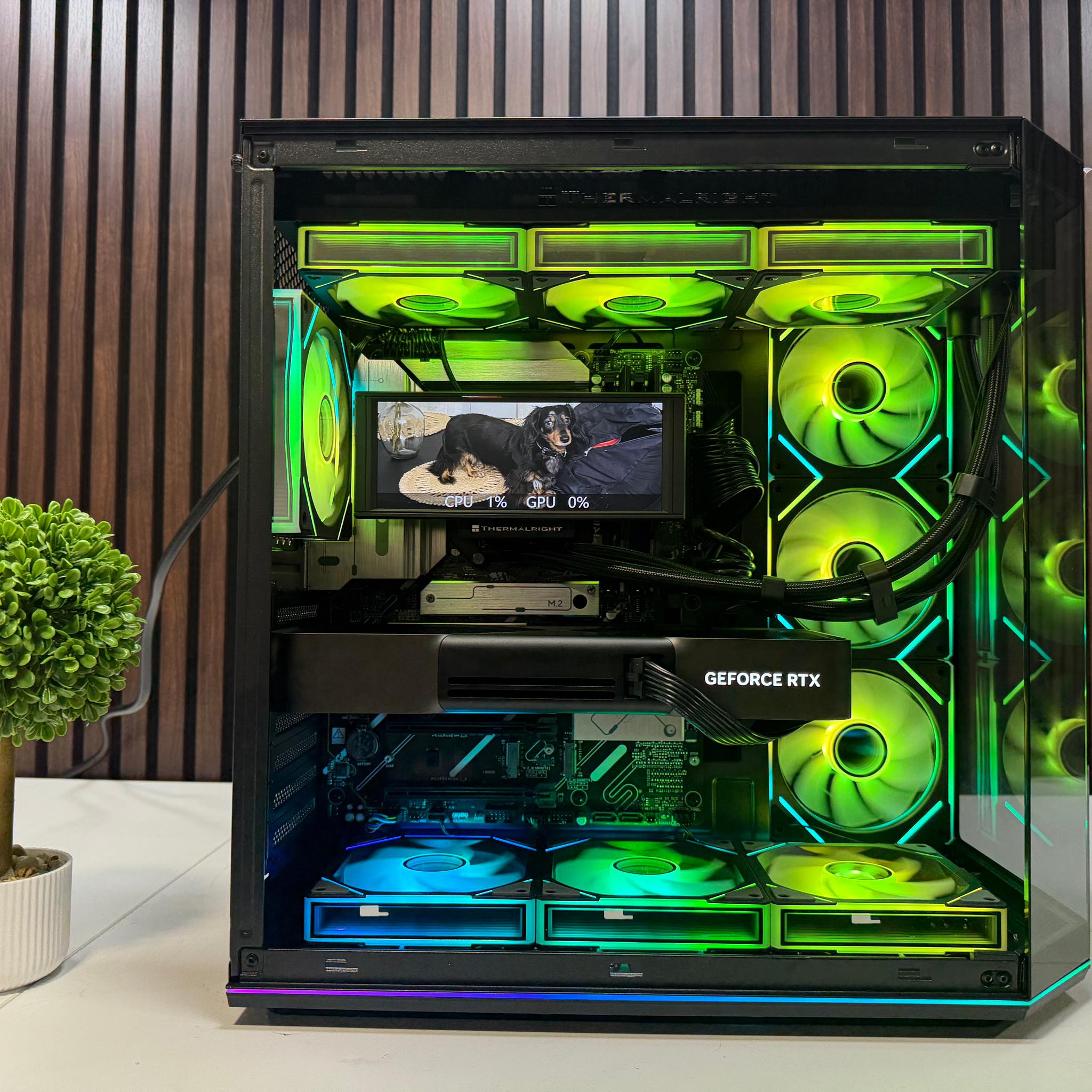 RTX 5090 | Ryzen 9950X3D | 64GB DDR5 | 2TB M.2 | 1200 Watt Gold PSU | LCD AIO