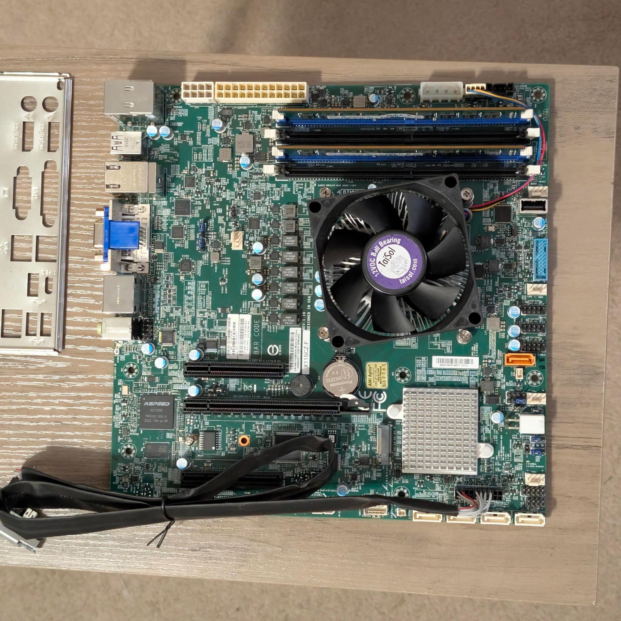 Supermicro X11SCZ-F Micro ATX LGA1151 Motherboard + Xeon E-2124G CPU + 16GB DDR4