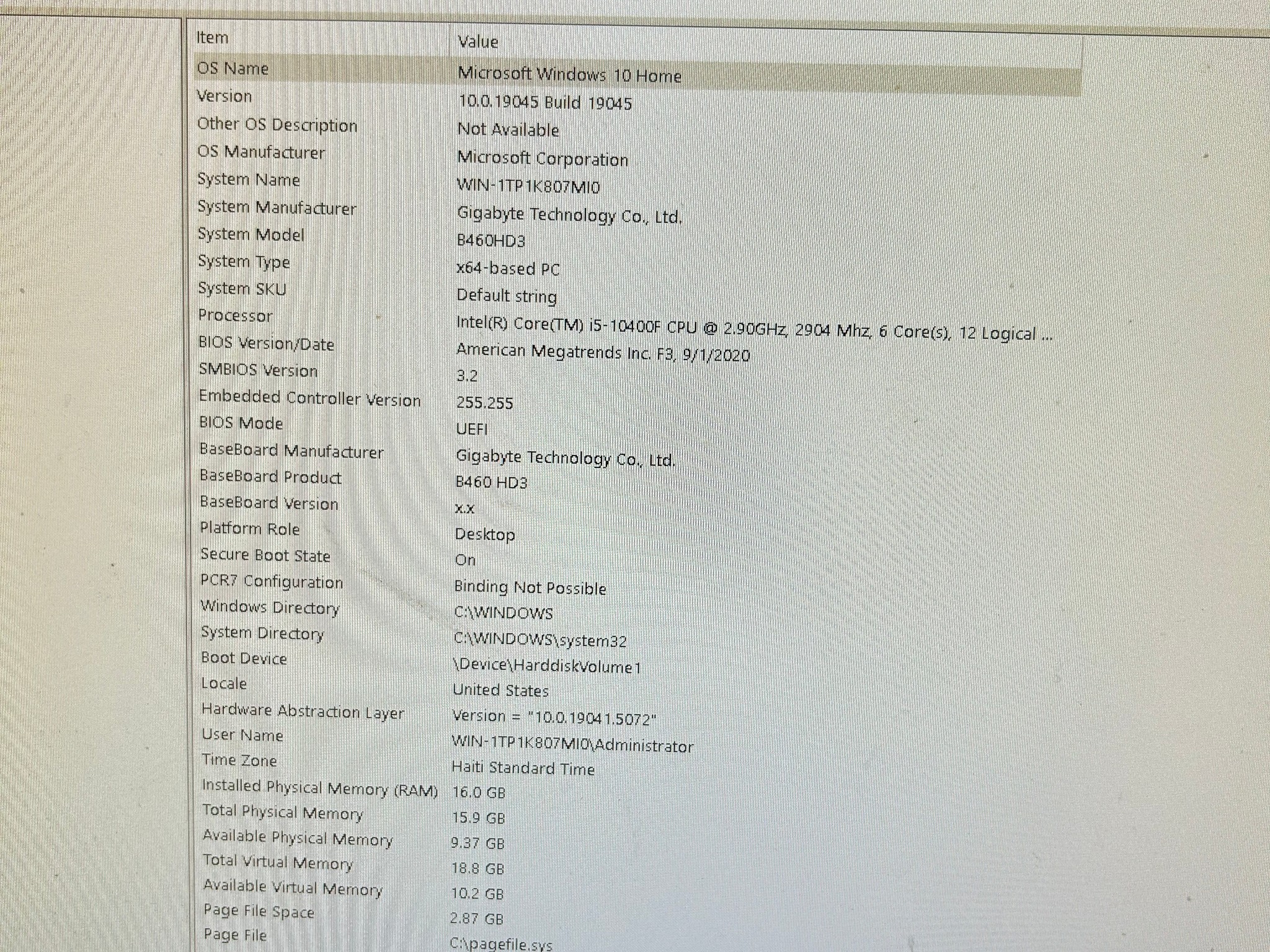 Intel Core i5-10400F  GeForce RTX 2060  16 RAM  1T STORAGE