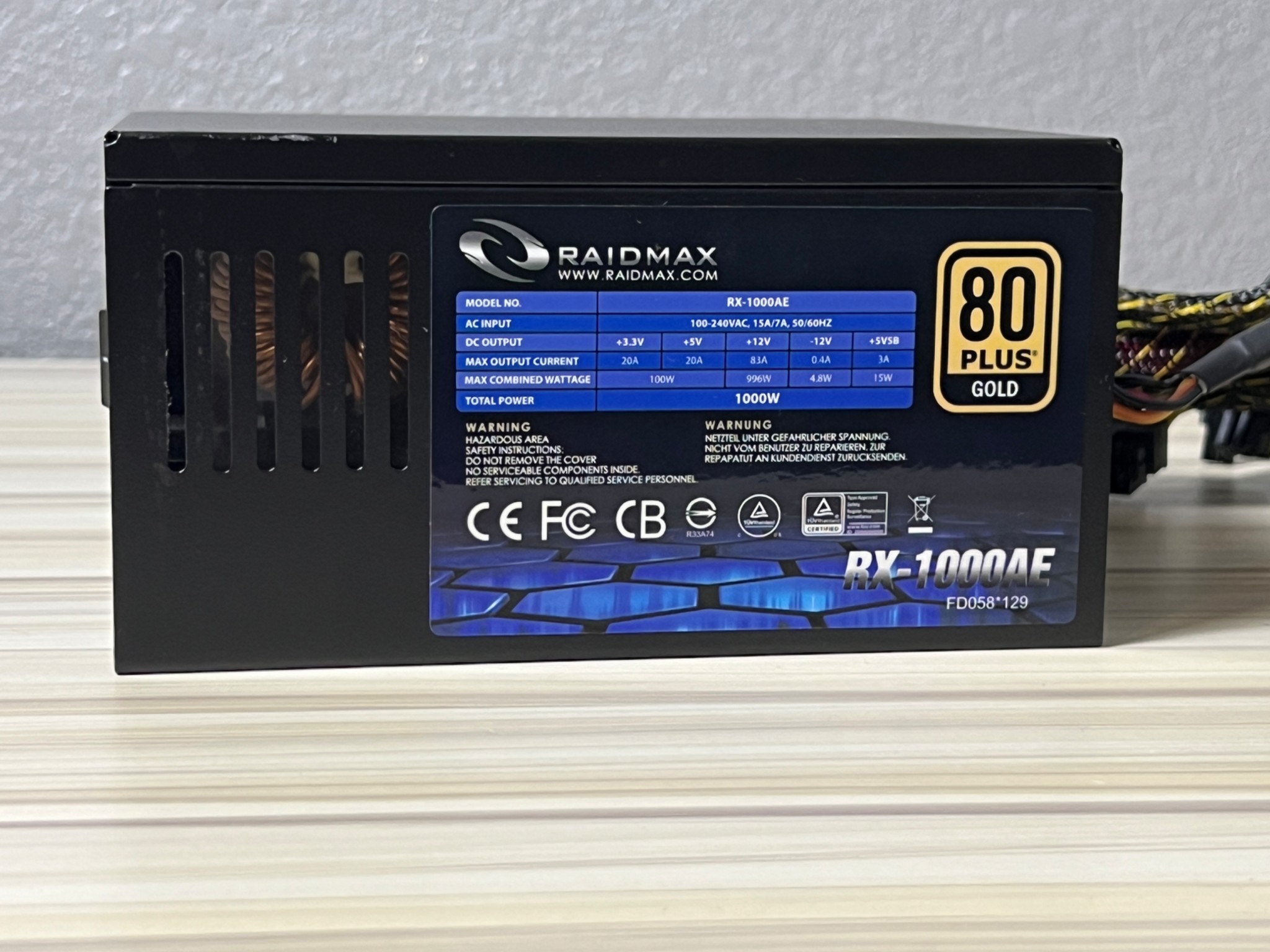 Raidmax 1000w 80 Plus Gold Semi-Modular Power Supply