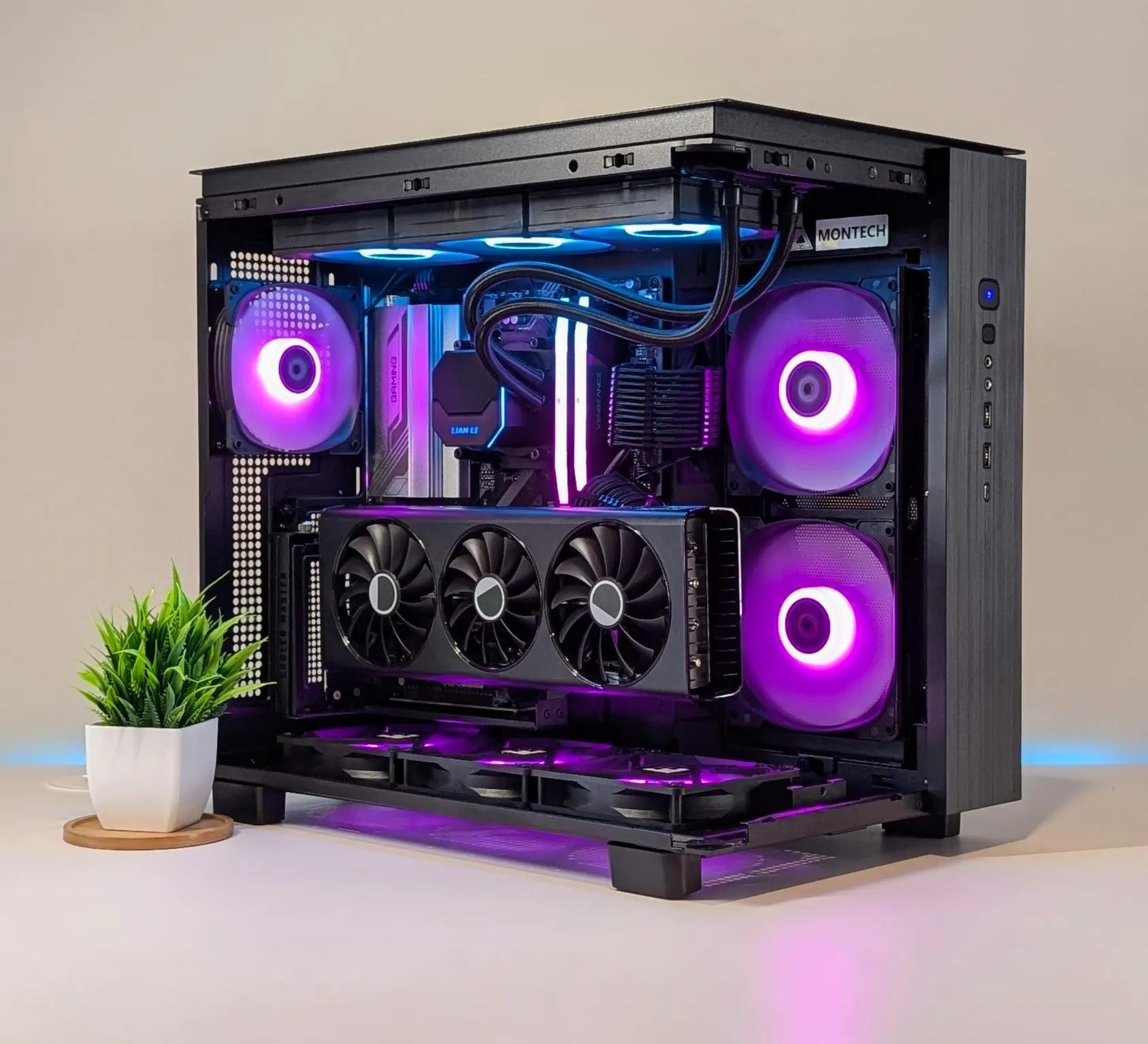 AMD BEAST | RX 7700XT | AMD RYZEN 9600X | 1TB NVME SSD | 32GB DDR5 6000MT/S | ARGB | WATER COOLED
