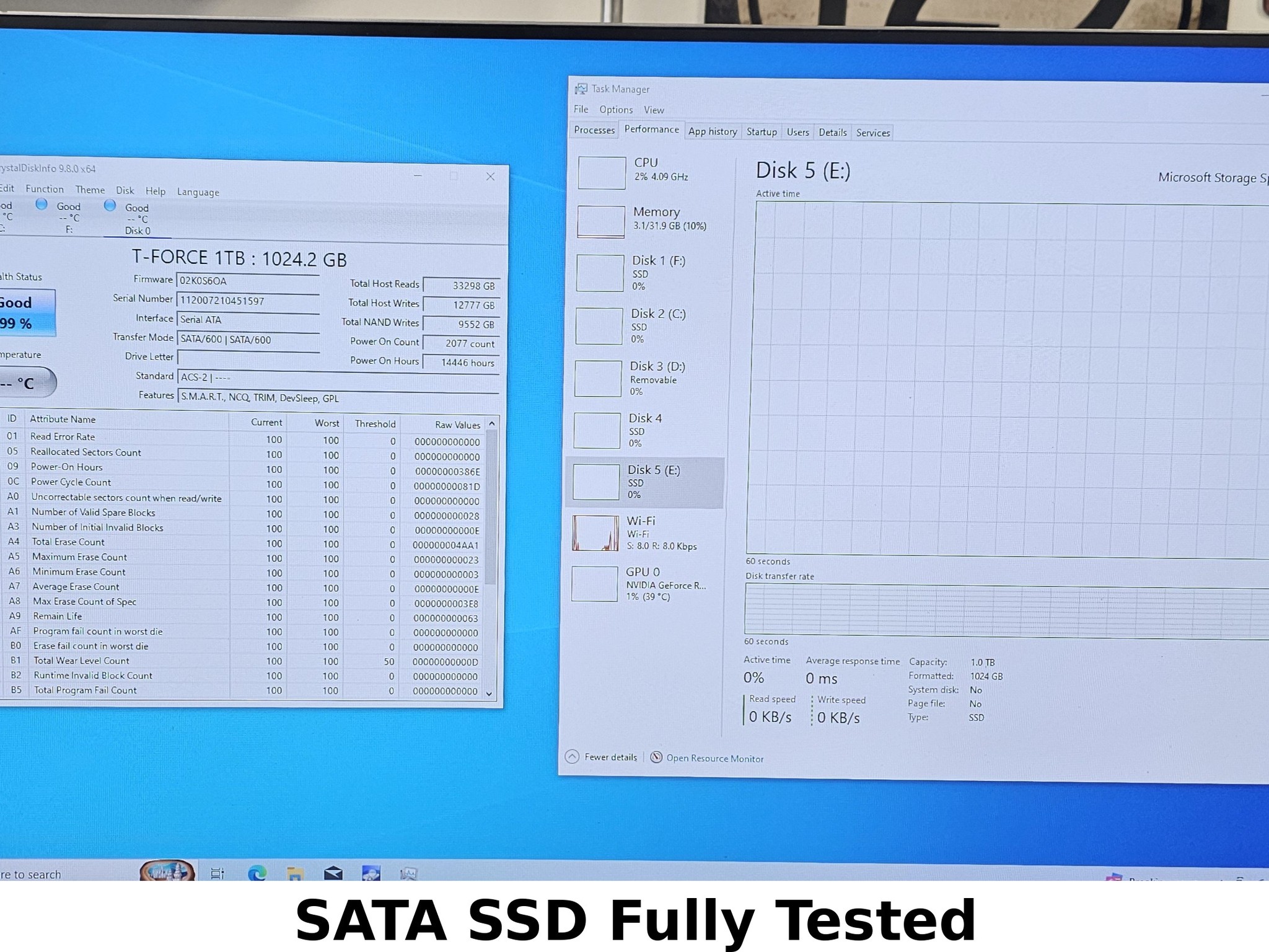 1TB 2.5" SATA SSD T-Force Vulcan
