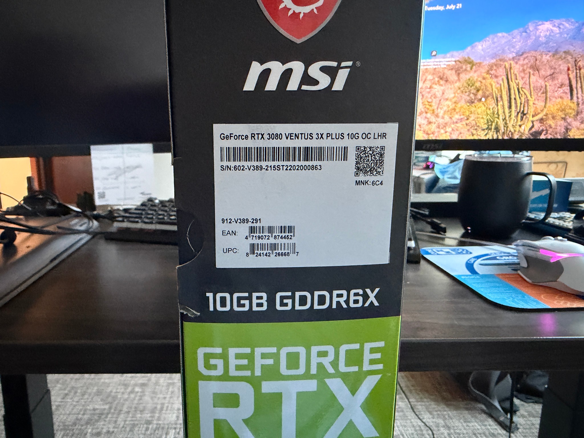 MSI VENTUS 3X PLUS OC GeForce RTX 3080 10GB LHR