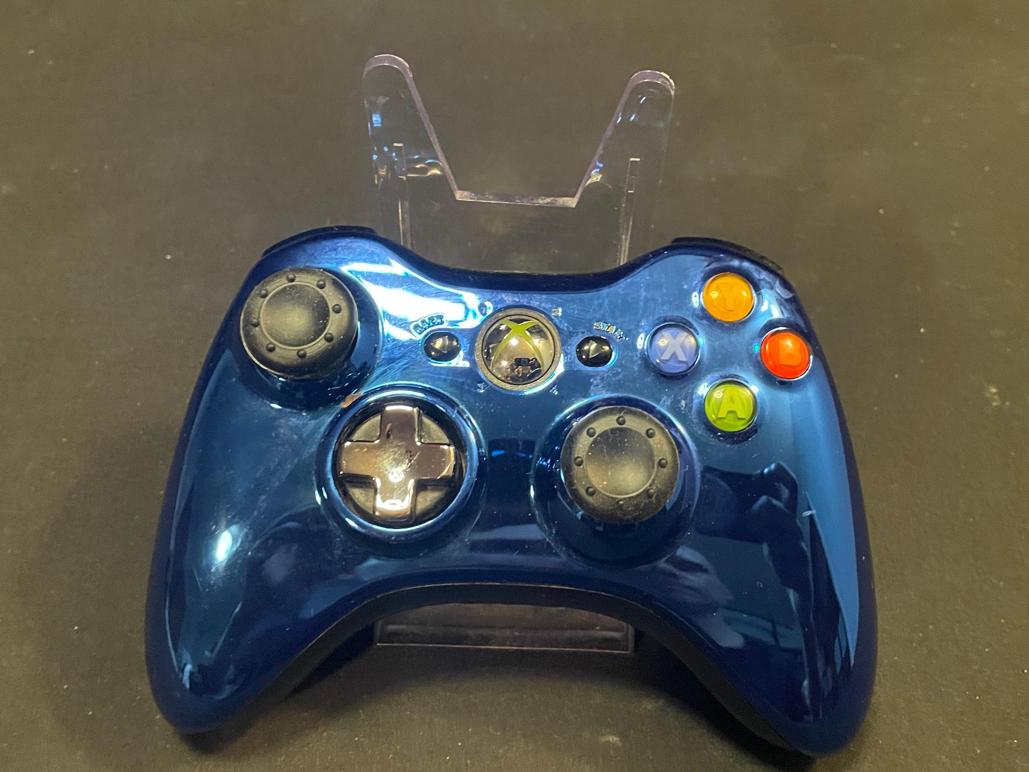 RARE Limited Edition Blue Chrome Xbox 360 Controller