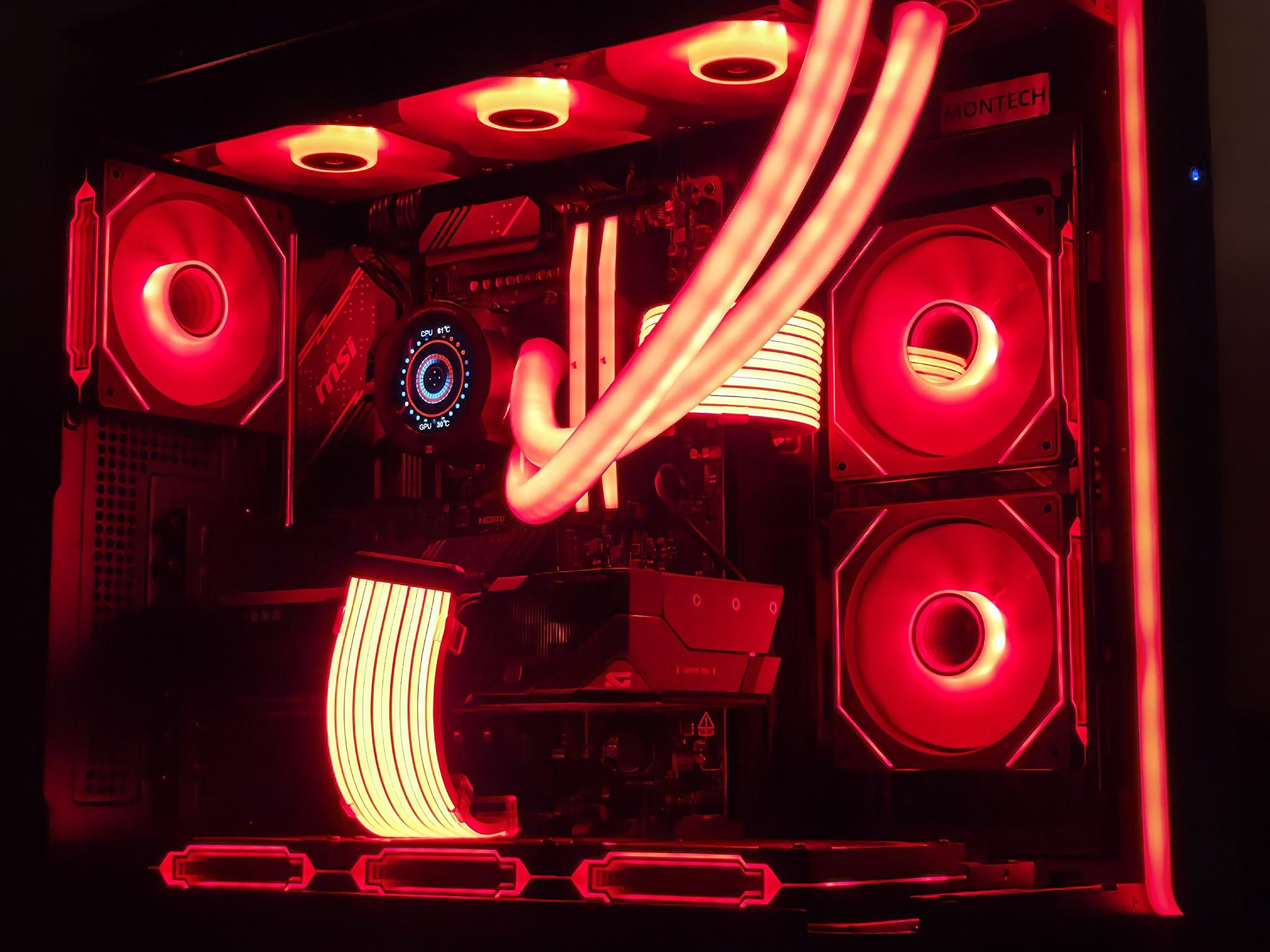 Blue Lighting!⚡| Ryzen 7 7800X3D | RX 9070 XT 16GB | 32GB DDR5 | 2TB NVMe | LCD Display!