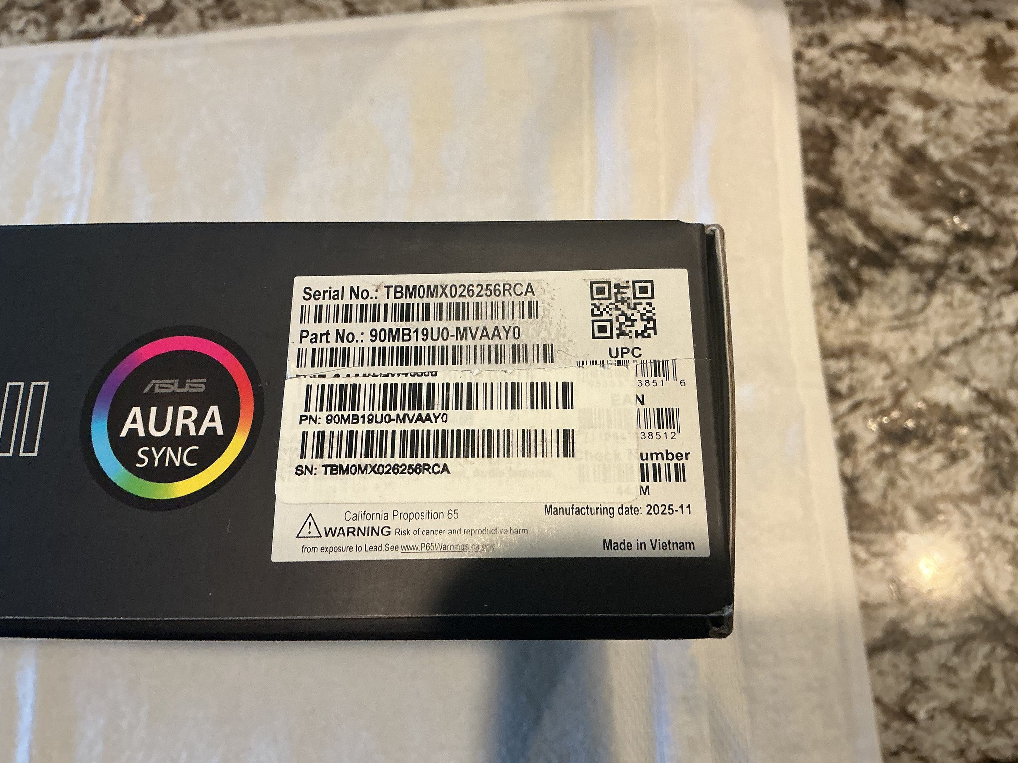 Open Box ++ ASUS TUF GAMING B550-PLUS WIFI II AM4 AMD B550 ATX Motherboard